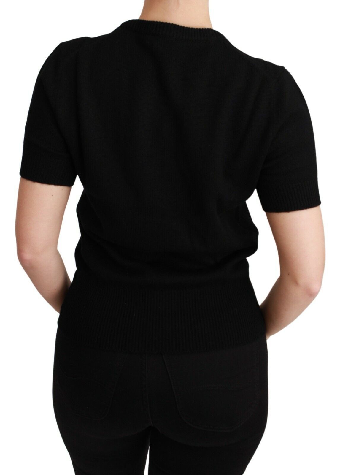 Dolce & Gabbana Elegant Black Cashmere Sweater Women's Top