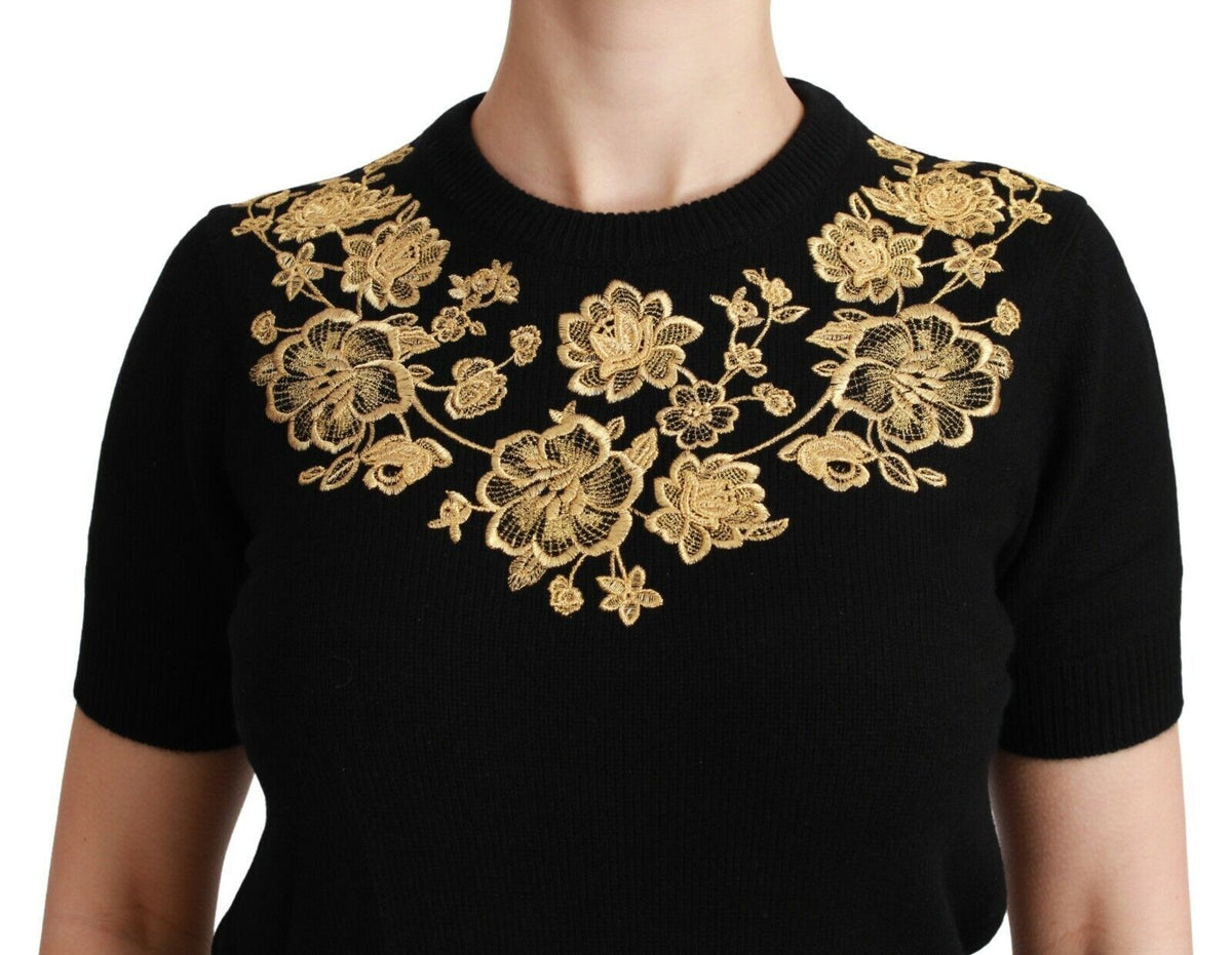 Dolce & Gabbana Elegant Black Cashmere Sweater Women's Top
