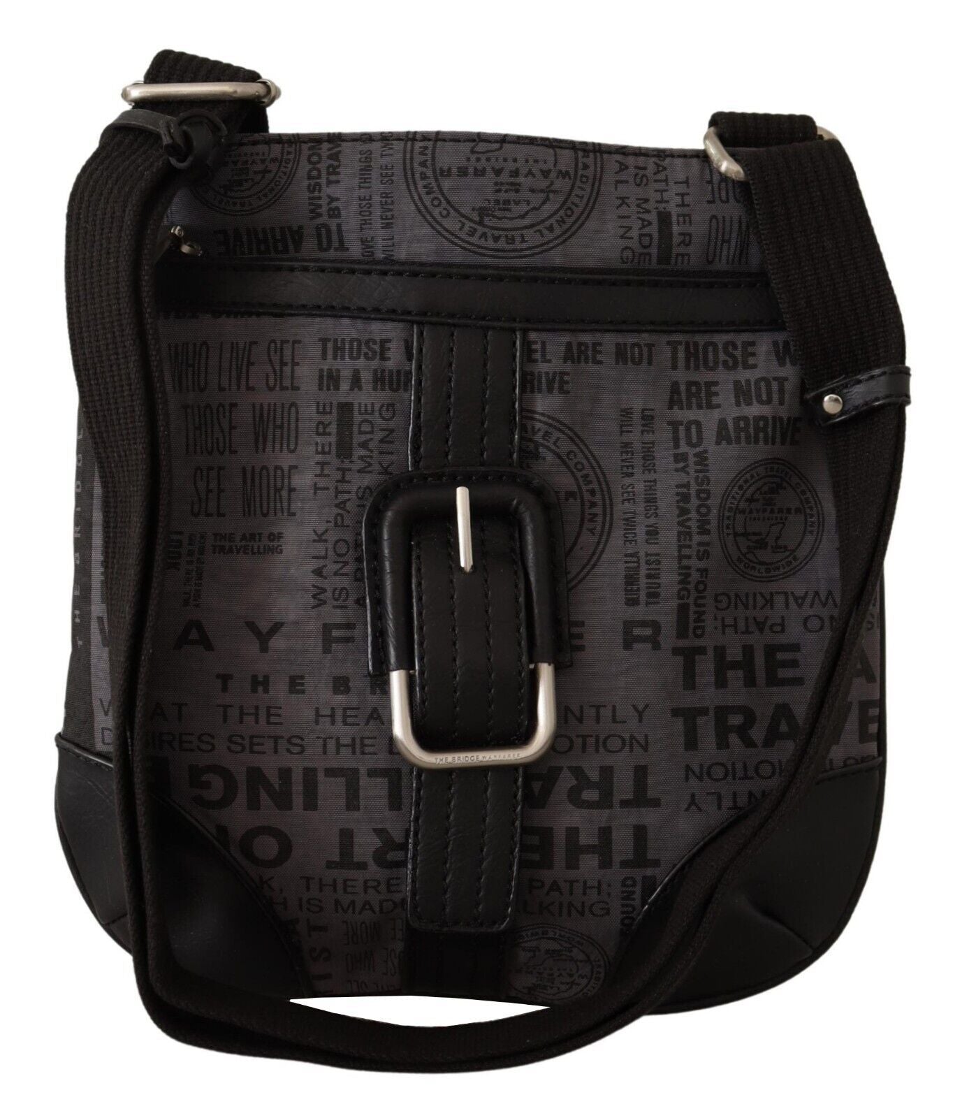 WAYFARER Gray Printed Logo Shoulder Crossbody Purse Women's Bag