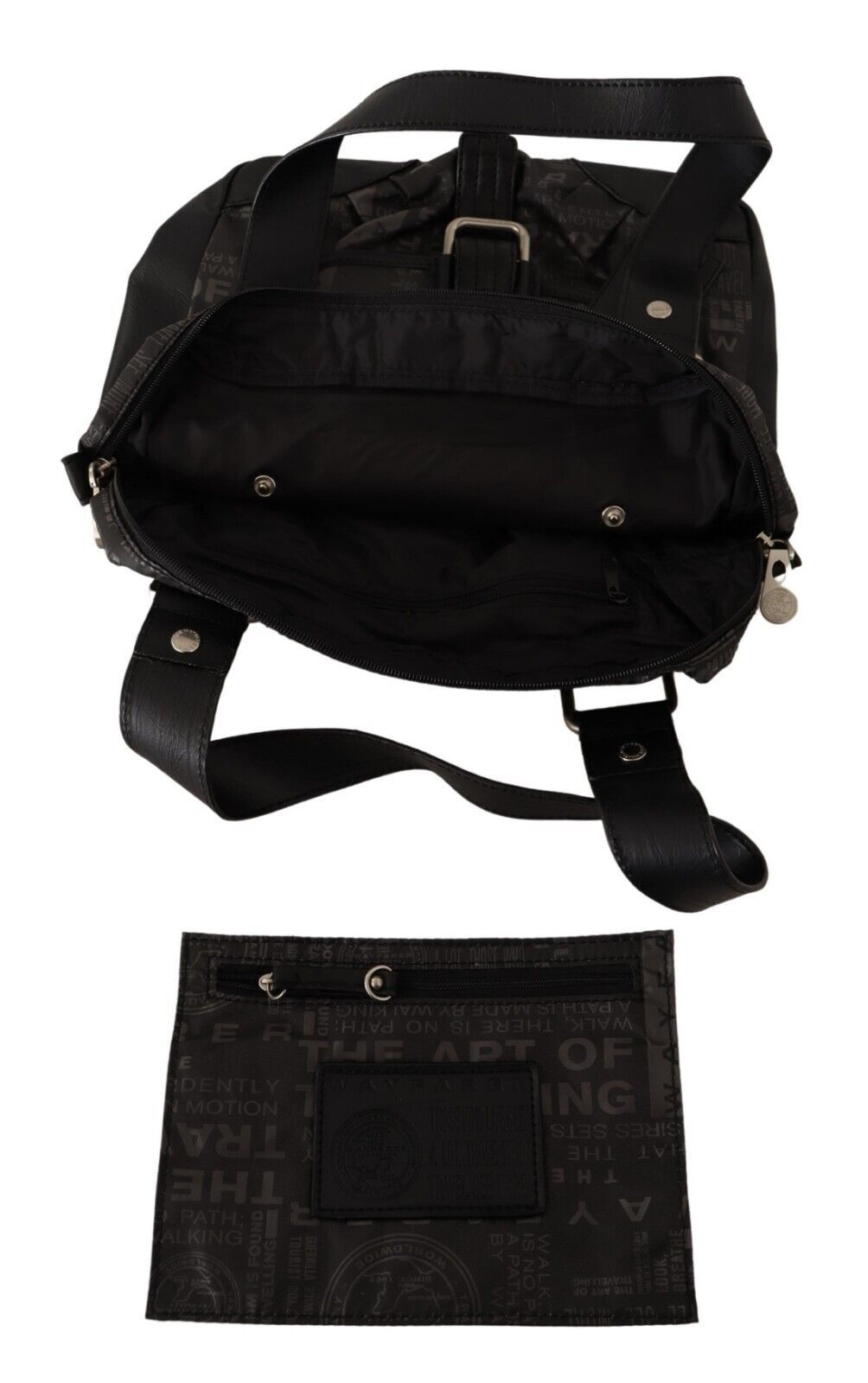 WAYFARER Chic Black and Gray Fabric Shoulder Women's Handbag