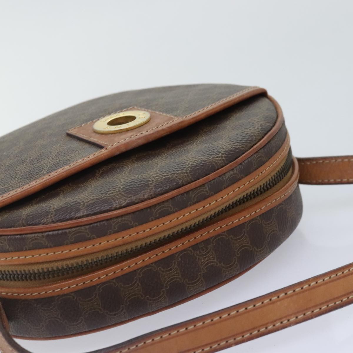 Céline Brown Canvas Shoulder Bag (Pre-Owned)
