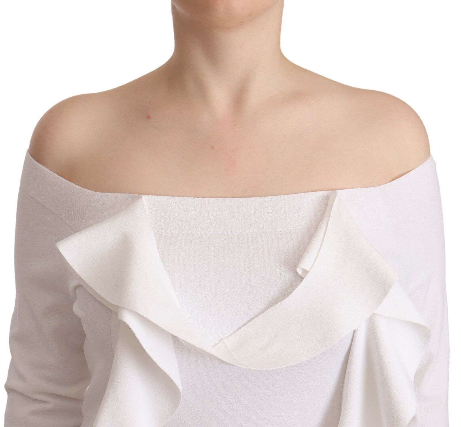 EXTERIOR White Long Sleeves Off Shoulder Women Top Women's Blouse