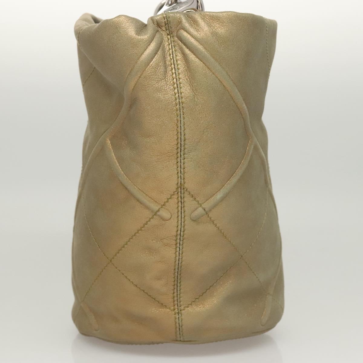 Salvatore Ferragamo Hobo Gold Suede Handbag (Pre-Owned)