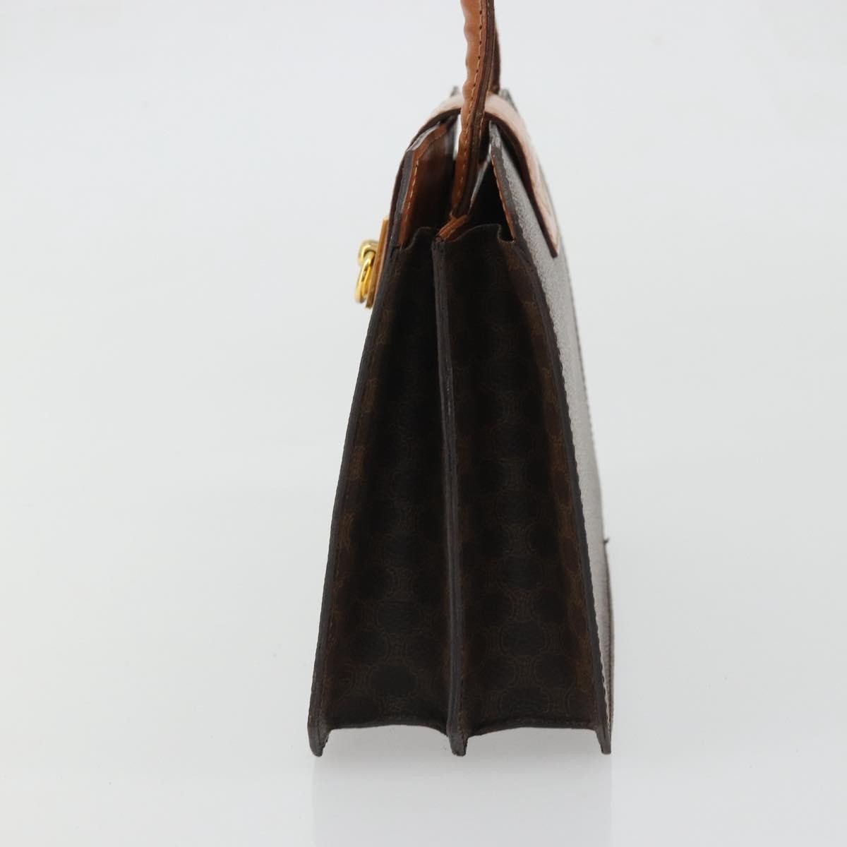 Celine Vintage Macadam Canvas Brown Canvas Handbag (Pre-Owned)