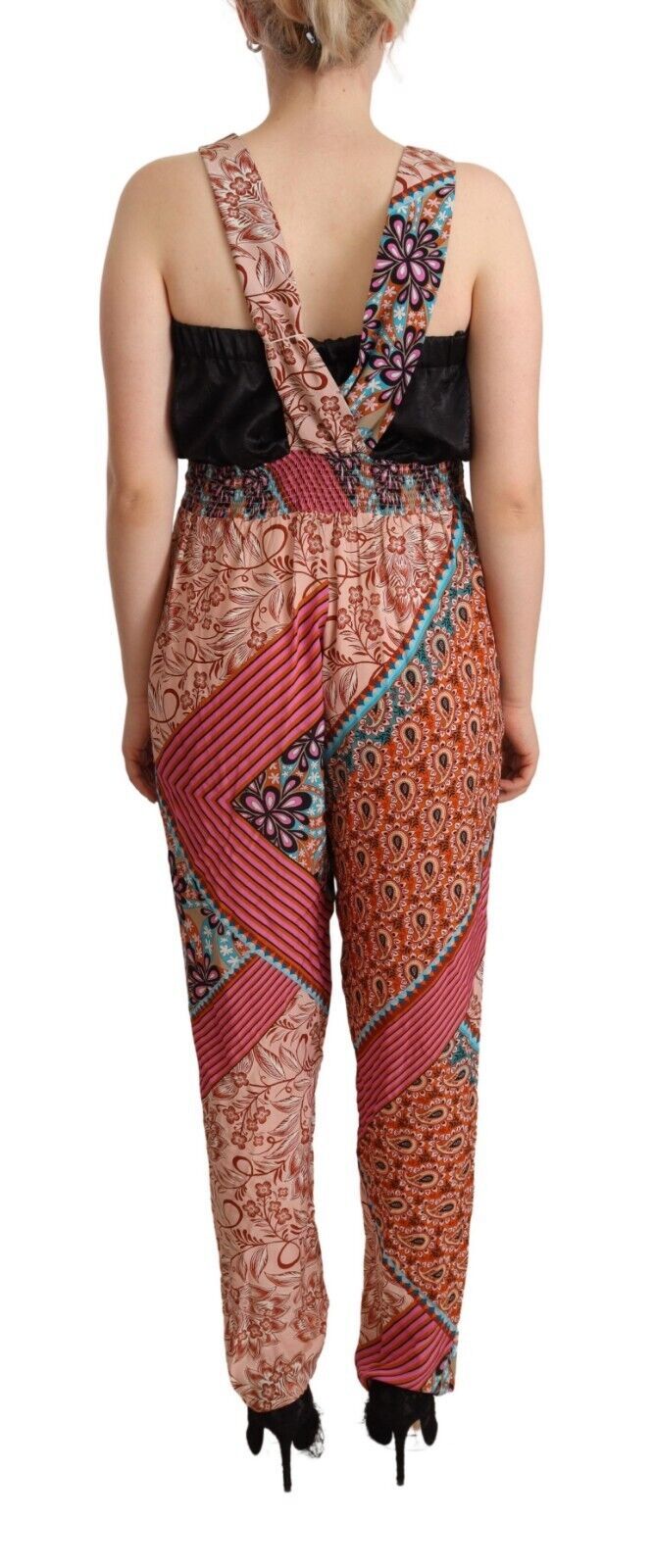 PINKO Chic Multicolor Sleeveless V-Neck Women's Jumpsuit