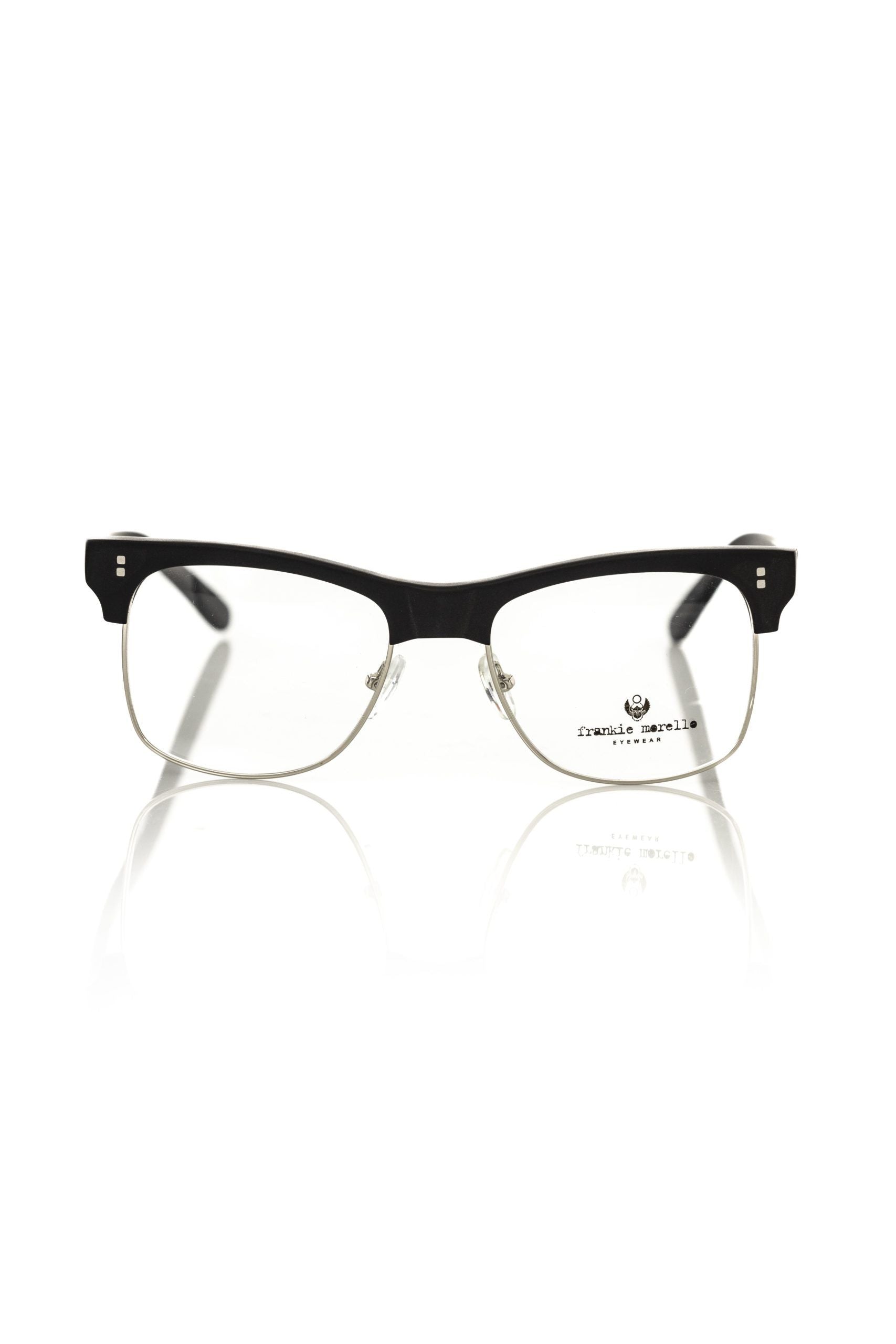 Frankie Morello Black Metallic Men's Eyeglass Men's Frame