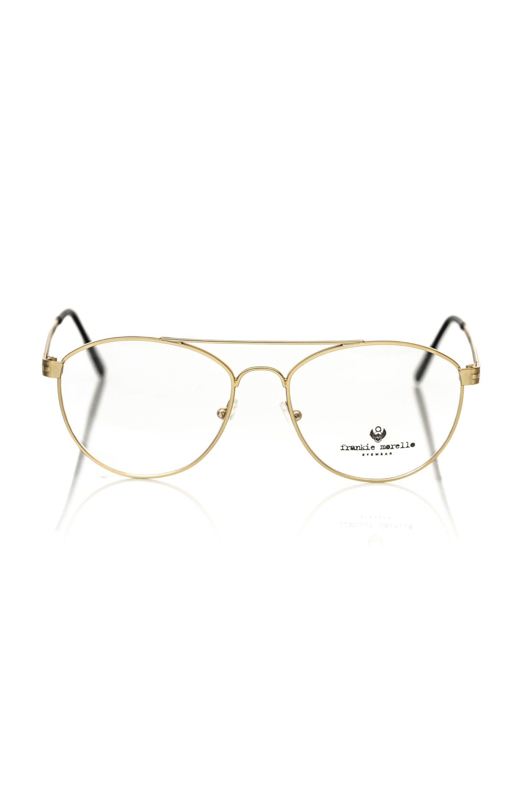 Frankie Morello Gold Metallic Men's Frame Aviator Men's Eyeglasses