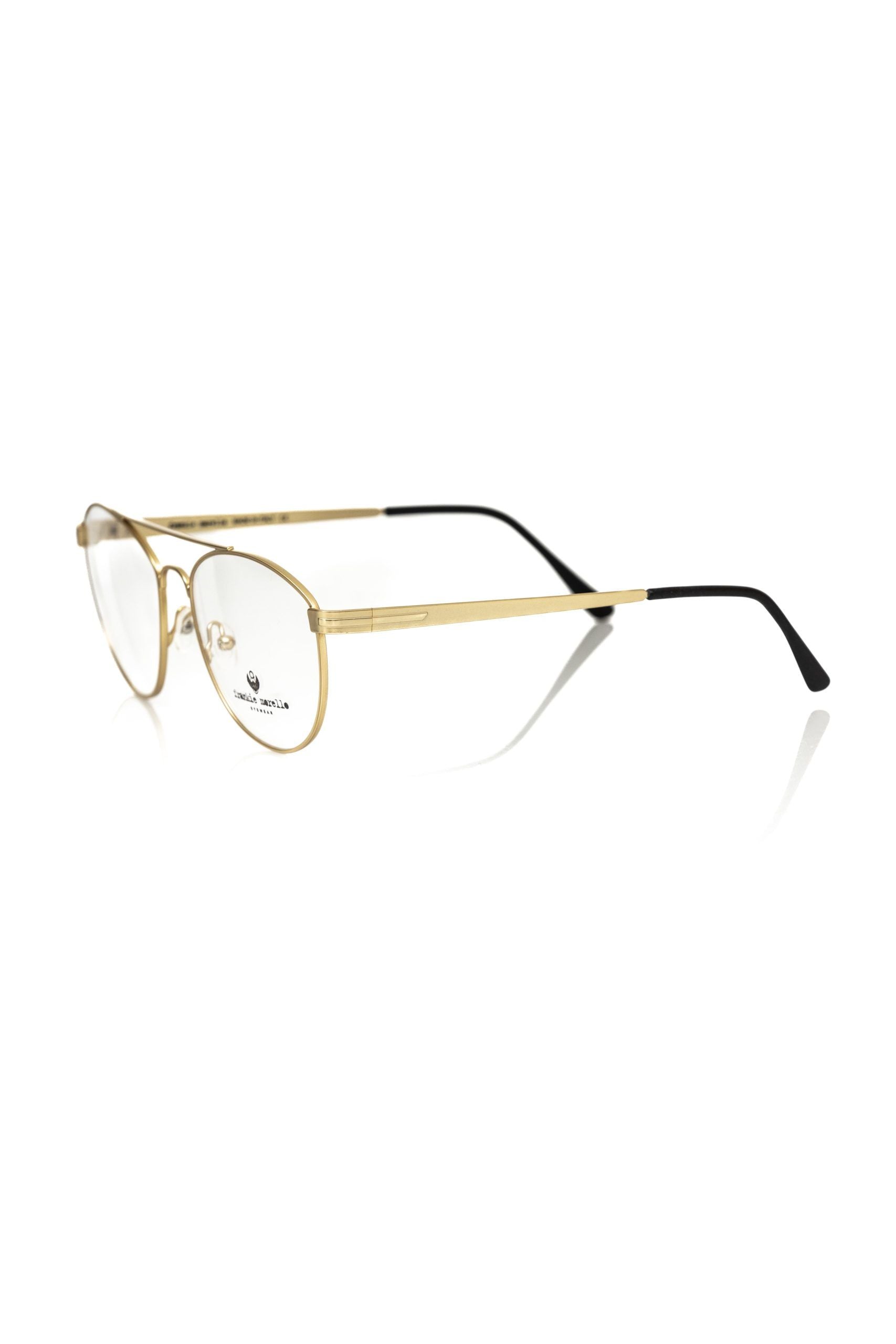 Frankie Morello Gold Metallic Men's Frame Aviator Men's Eyeglasses