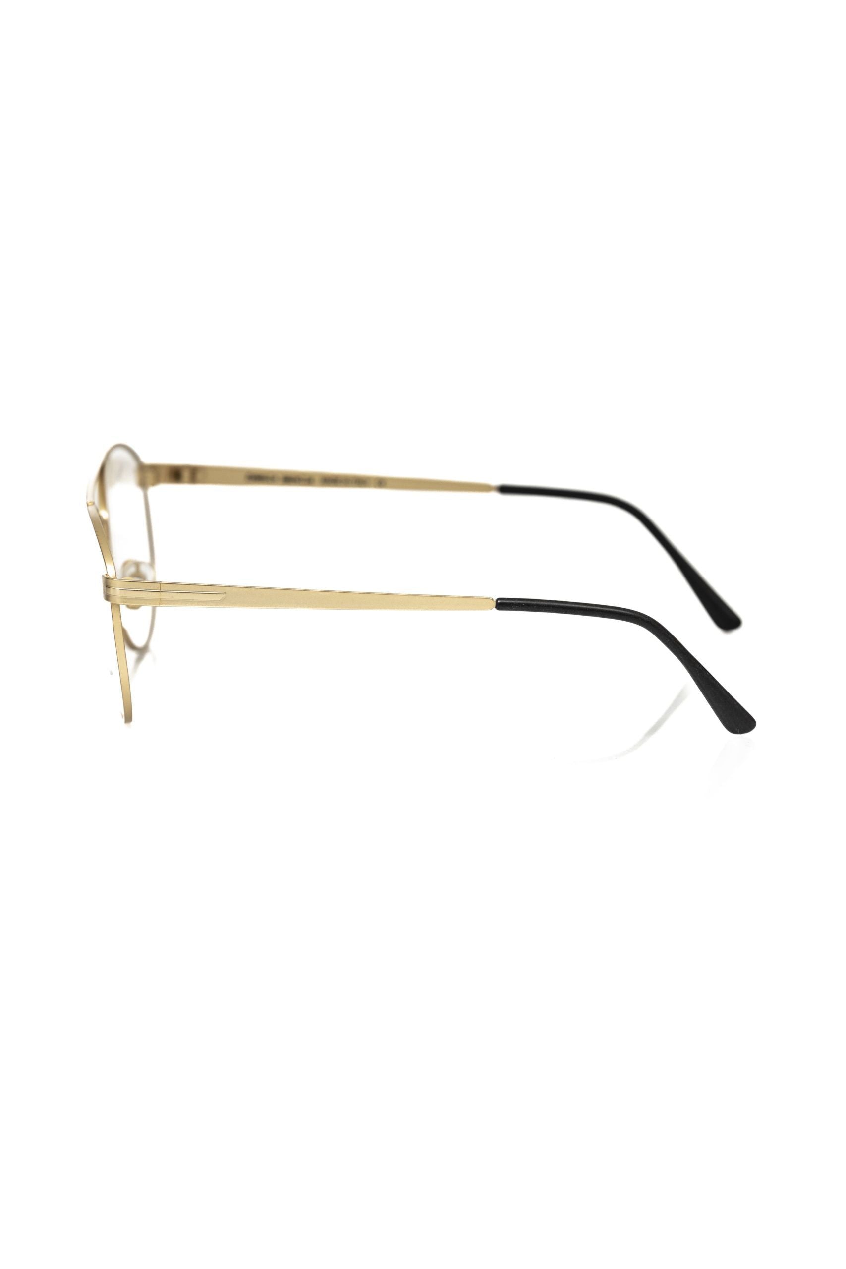 Frankie Morello Gold Metallic Men's Frame Aviator Men's Eyeglasses