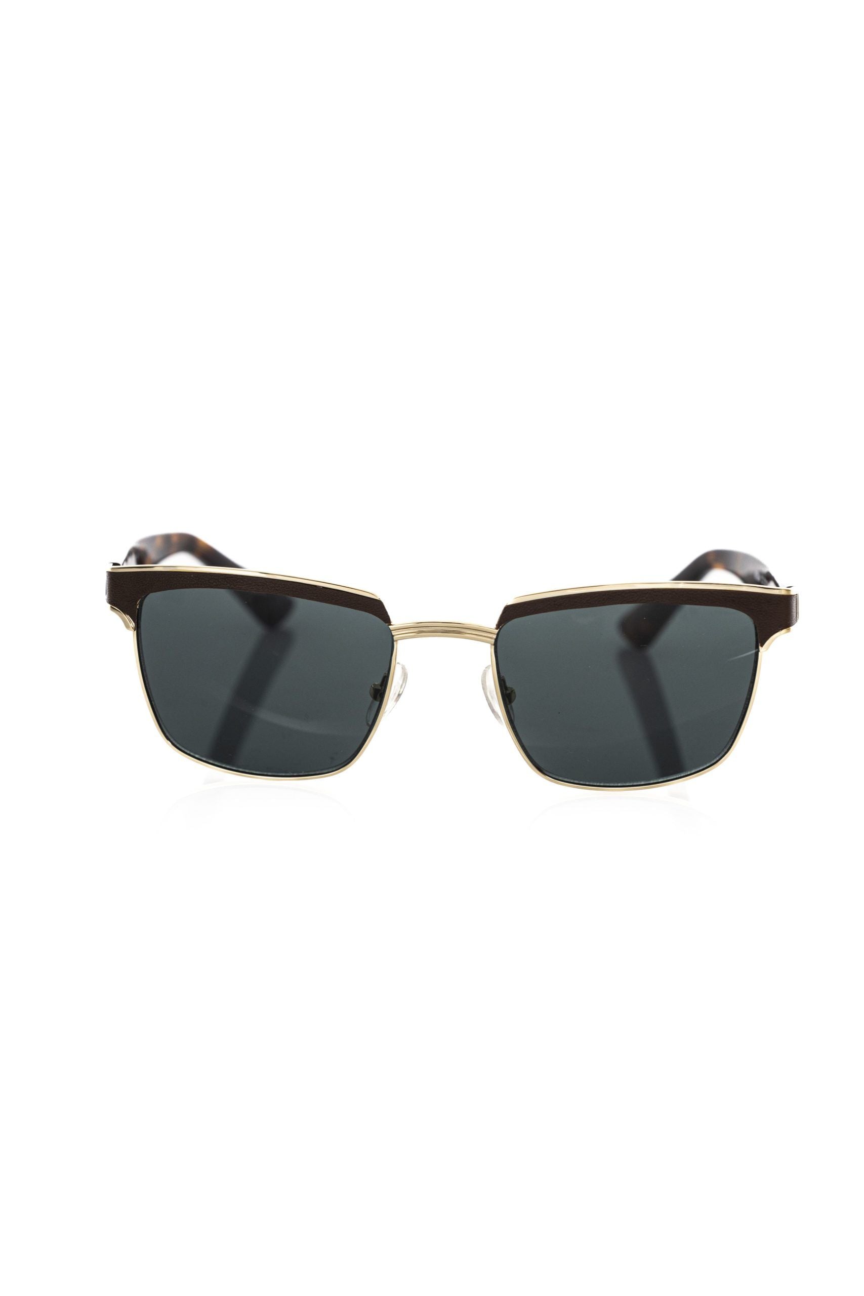 Frankie Morello Brown Metallic Men's Men's Sunglass