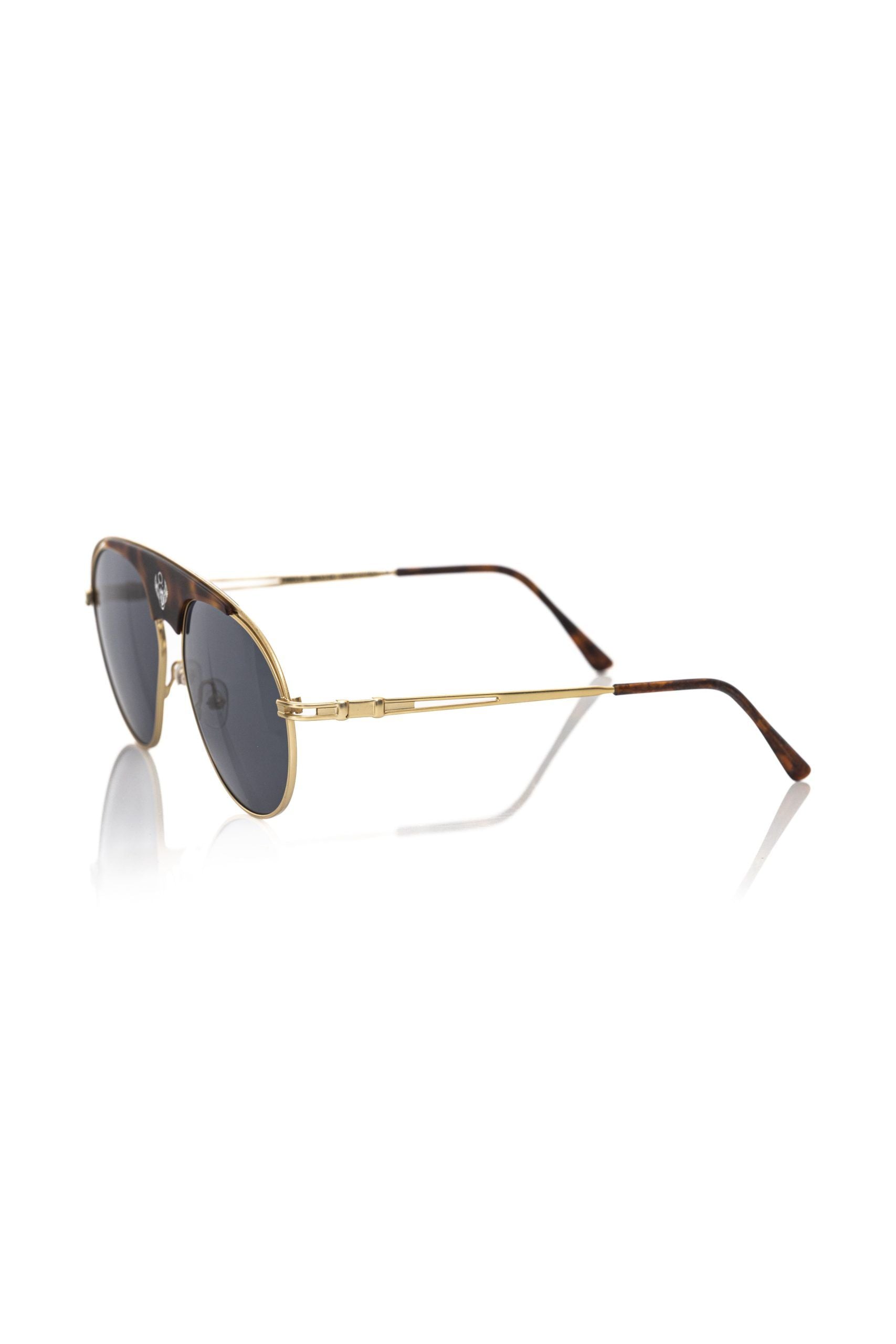 Frankie Morello Brown Metallic Fibre Men Men's Sunglass