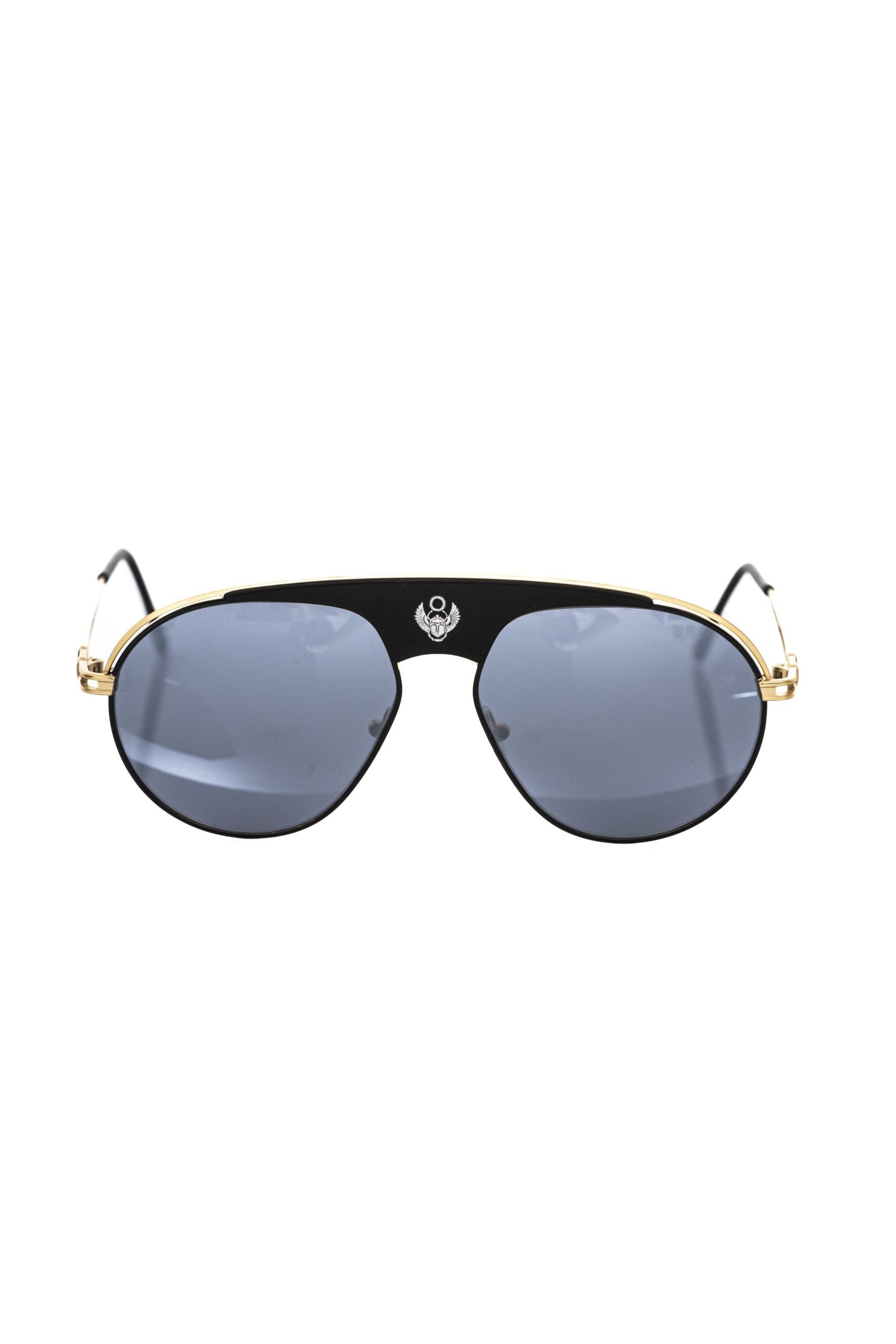 Frankie Morello Black Metallic Men's Sunglass Men's Shield