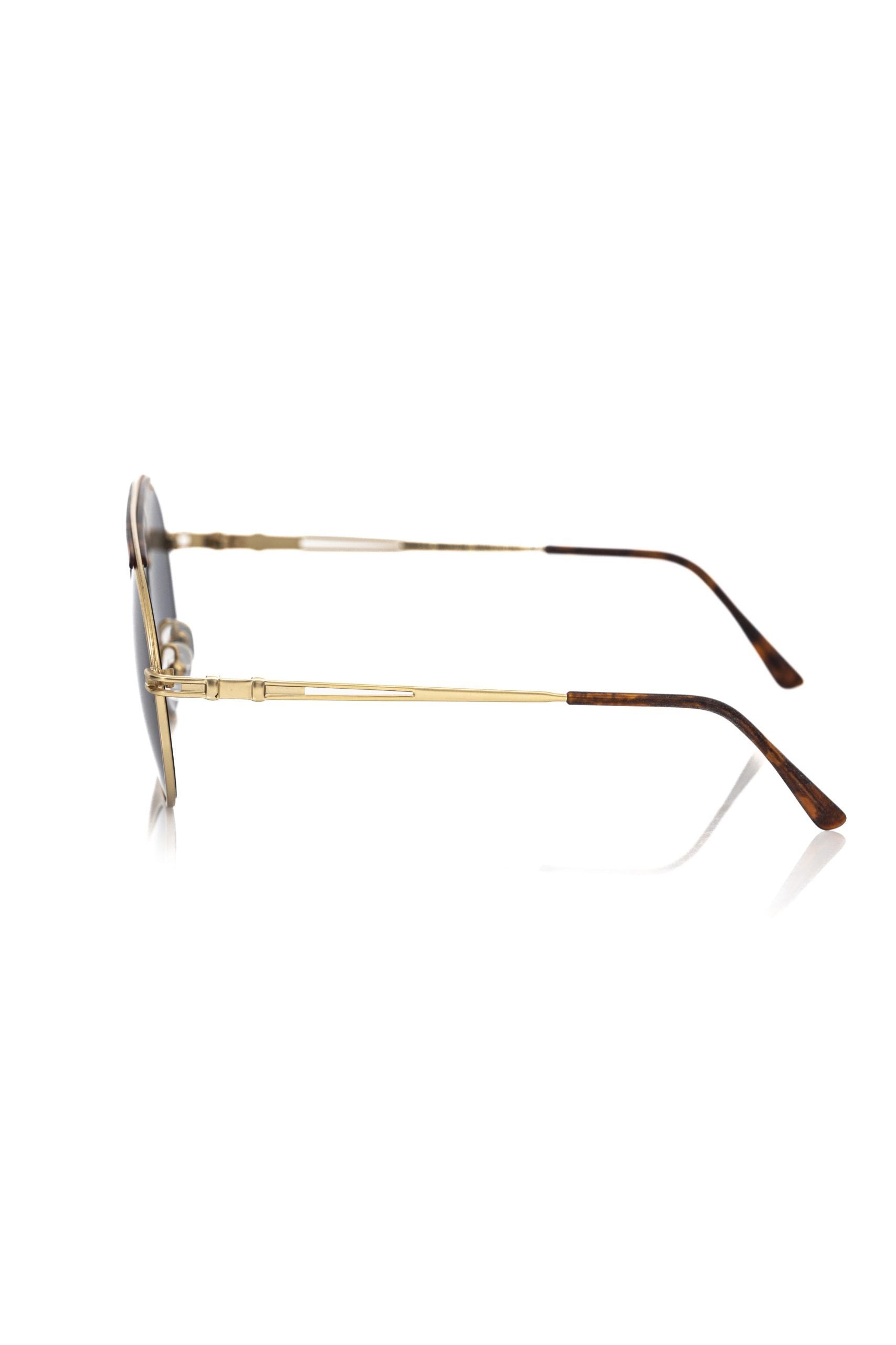 Frankie Morello Brown Metallic Fibre Men Men's Sunglass