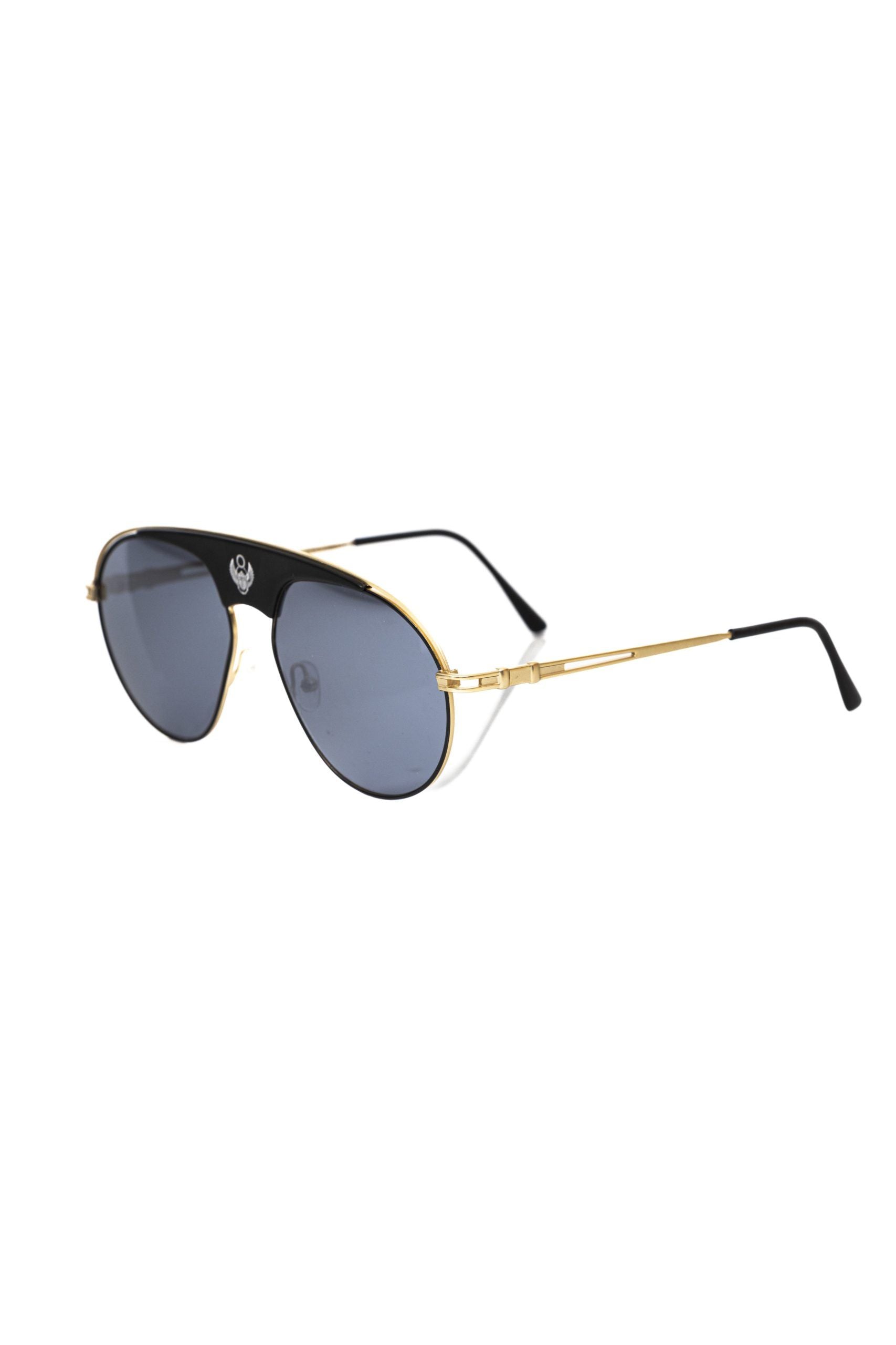Frankie Morello Black Metallic Men's Sunglass Men's Shield