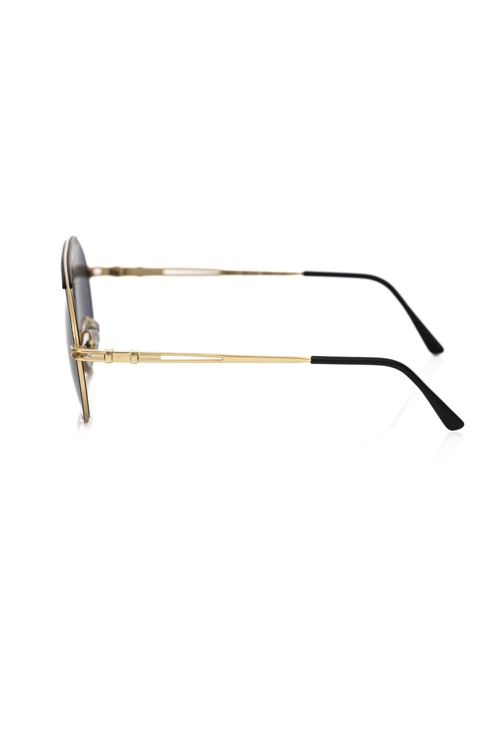 Frankie Morello Black Metallic Men's Sunglass Men's Shield