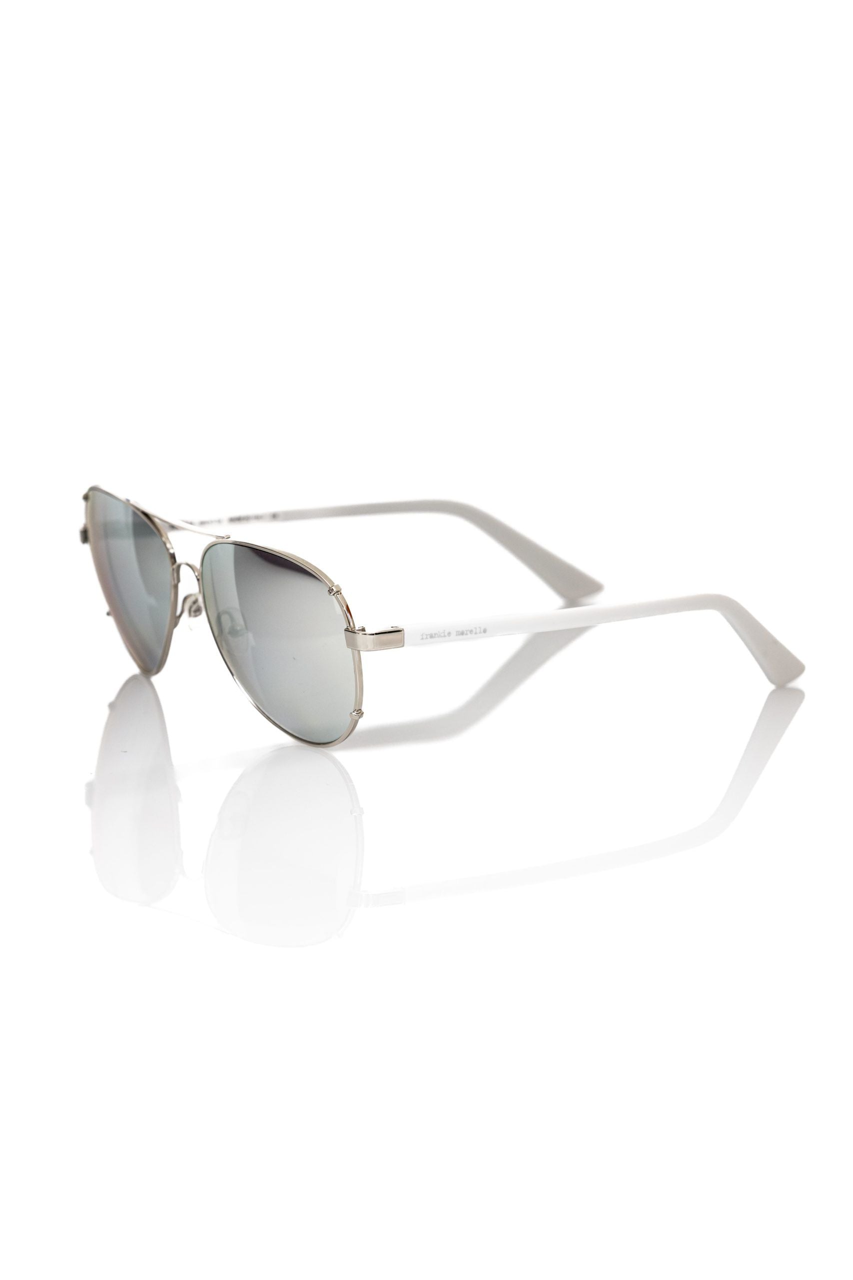 Frankie Morello Silver Metallic Fiber Men's Men's Sunglass