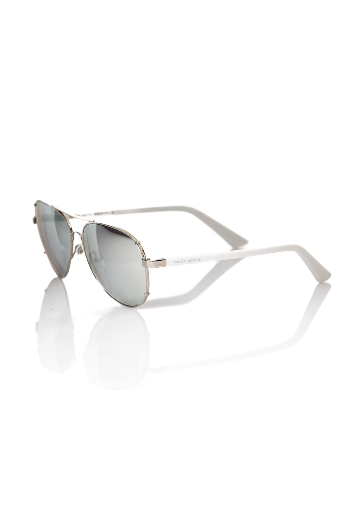 Frankie Morello Silver Metallic Fiber Men's Men's Sunglass