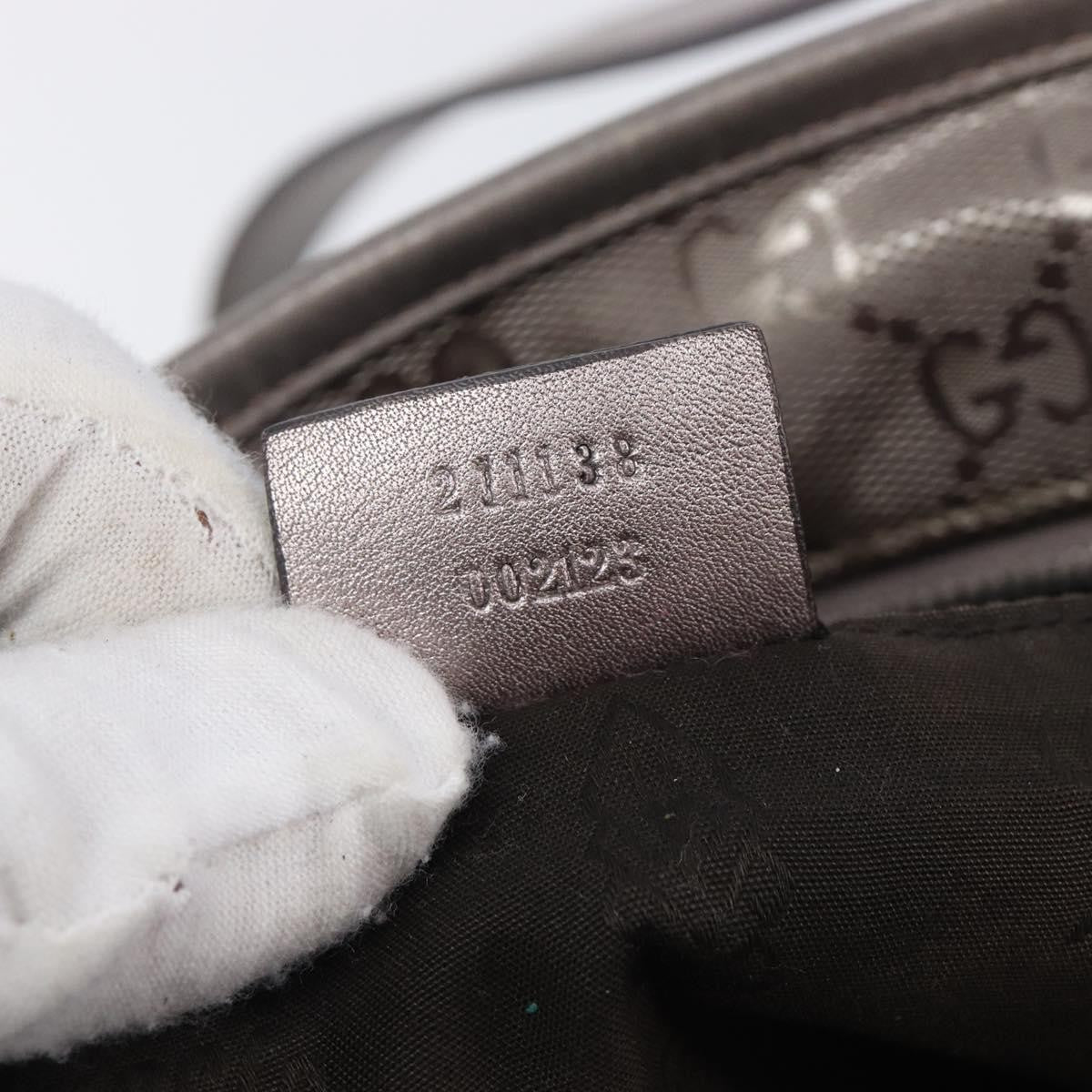 Gucci Tote Gg Imprime Silver Canvas Tote Bag Bag (Pre-Owned)
