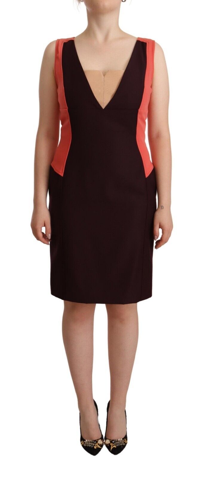 CO|TE Multicolor Polyester Sleeveless Sheath Knee Length Women's Dress