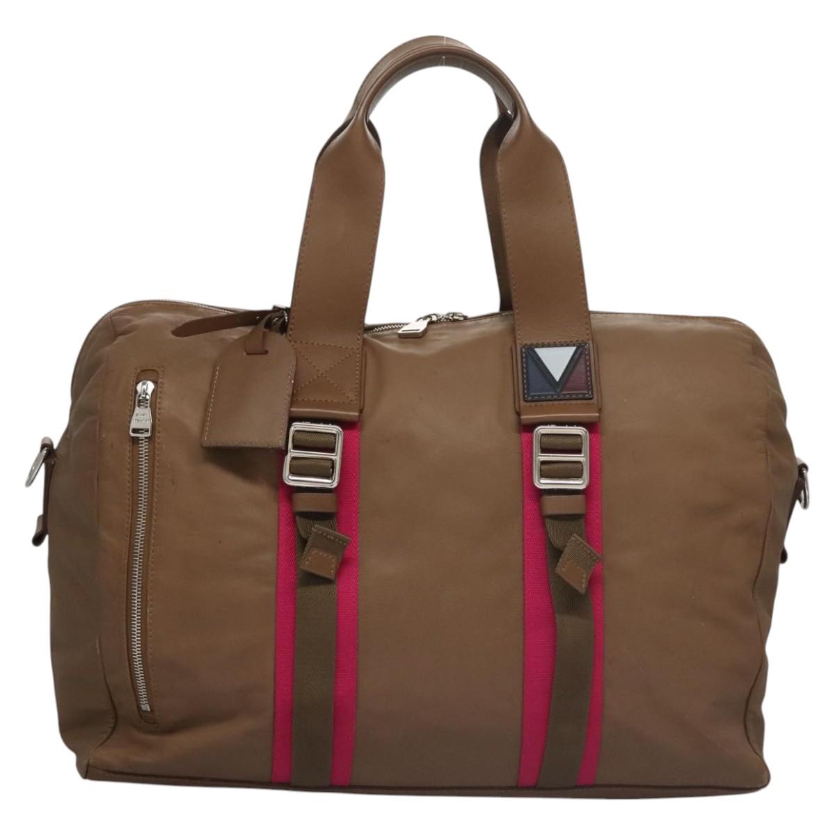 Louis Vuitton Bosphore Brown Leather Travel Bag (Pre-Owned)