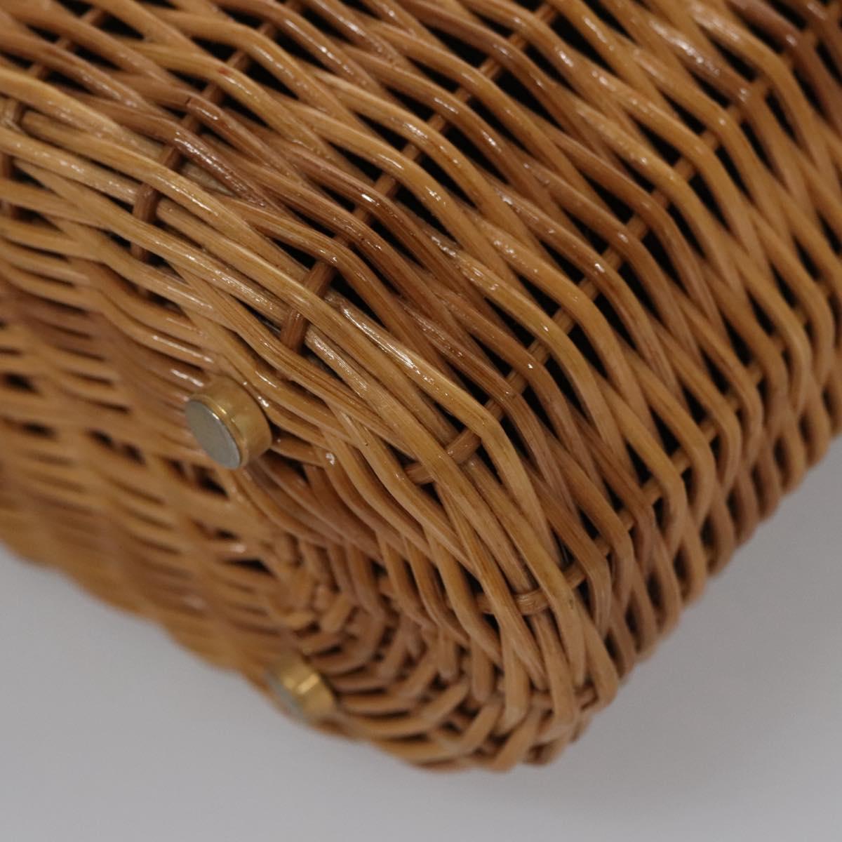 Salvatore Ferragamo Gancini Brown Wicker Handbag (Pre-Owned)