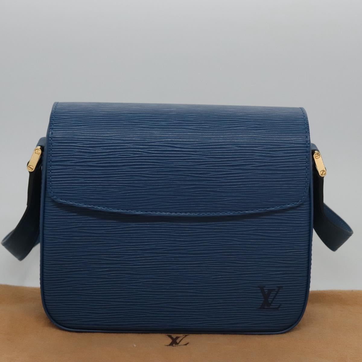 Louis Vuitton Grenelle Blue Leather Shoulder Bag (Pre-Owned)