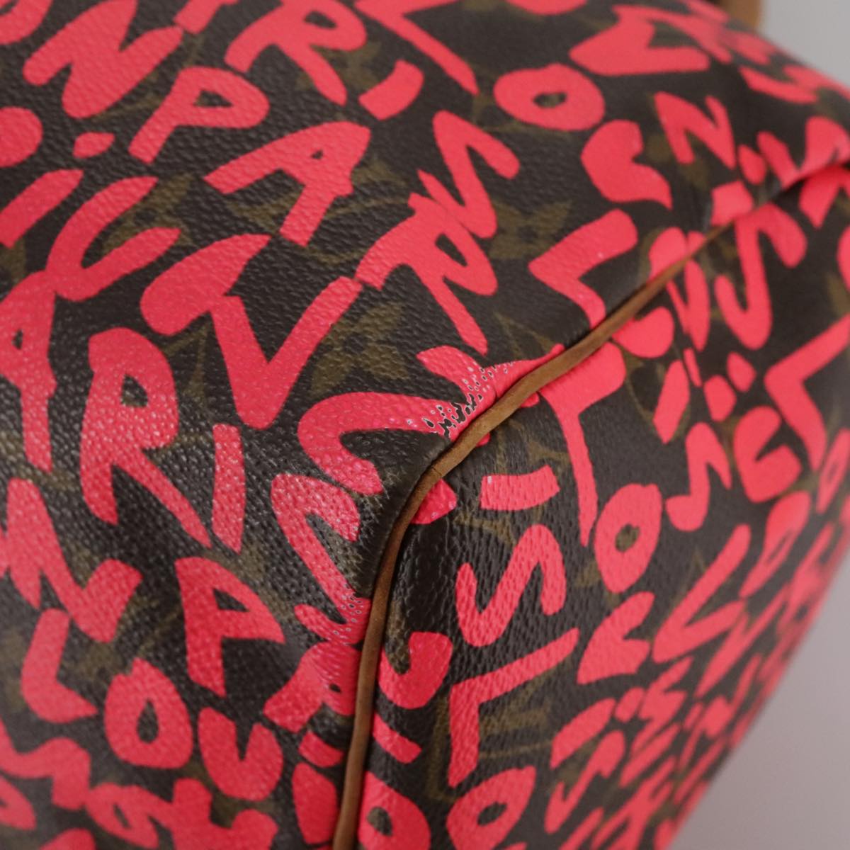 Louis Vuitton Speedy 30 Red Canvas Handbag (Pre-Owned)