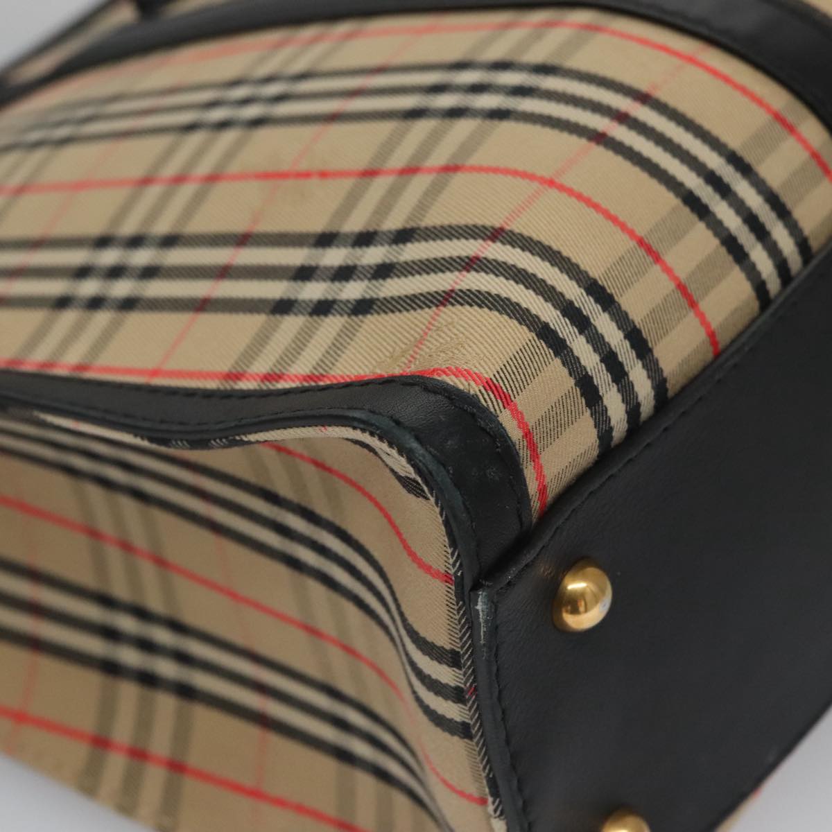 Burberry Nova Check Beige Canvas Tote Bag (Pre-Owned)