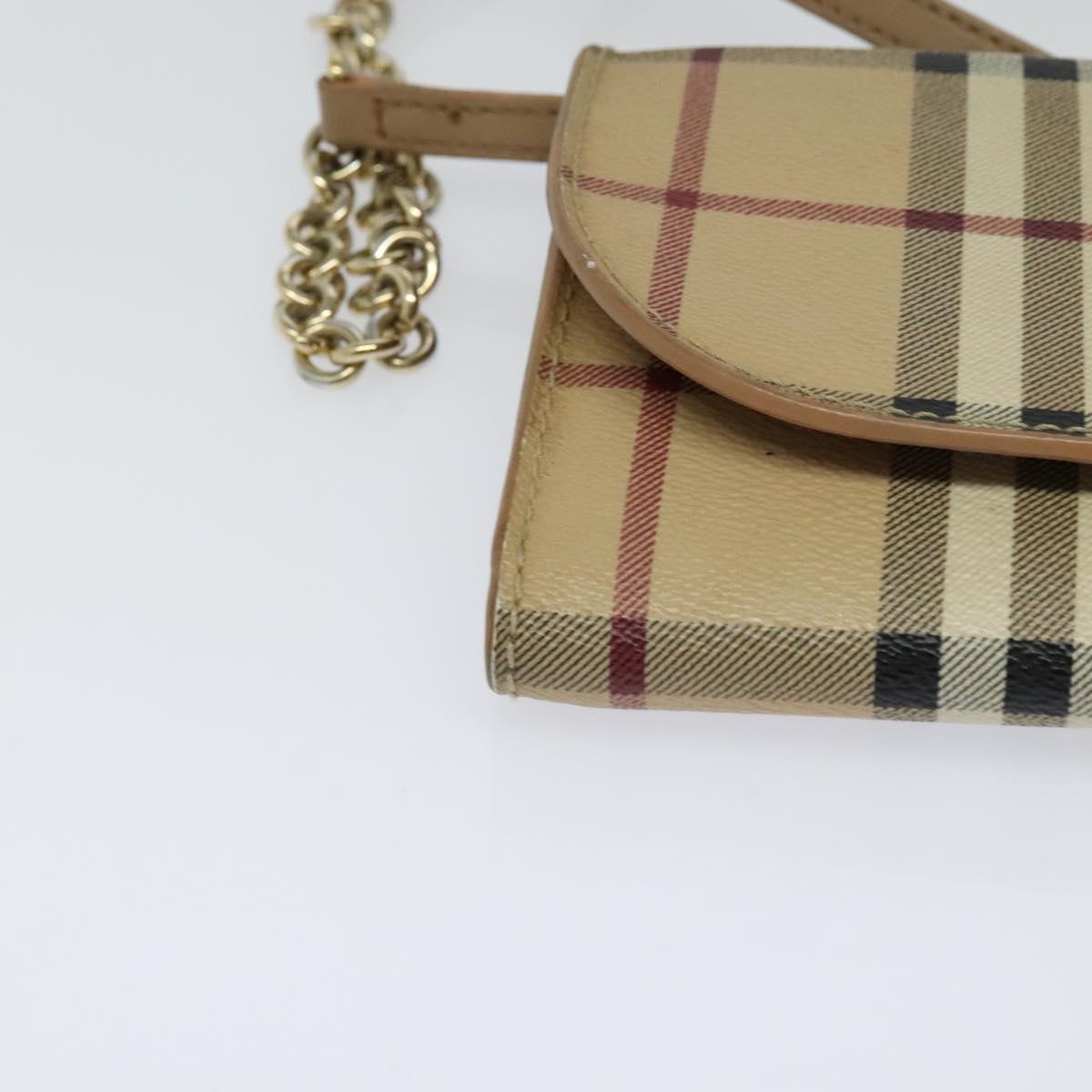 Burberry Haymarket Beige Canvas Wallet (Pre-Owned)