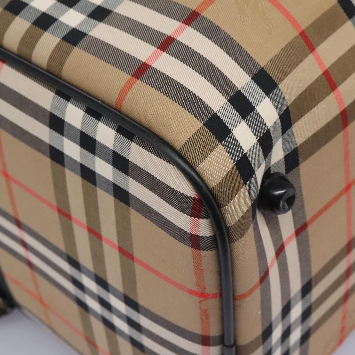 Burberry Nova Check Beige Canvas Travel Bag (Pre-Owned)