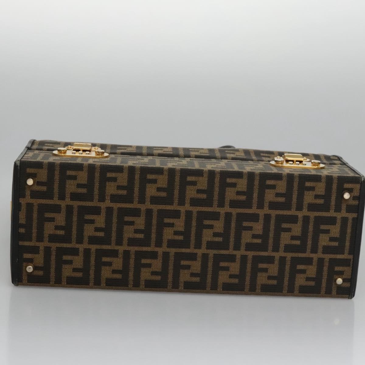 Fendi Zucca Brown Canvas Briefcase Bag (Pre-Owned)