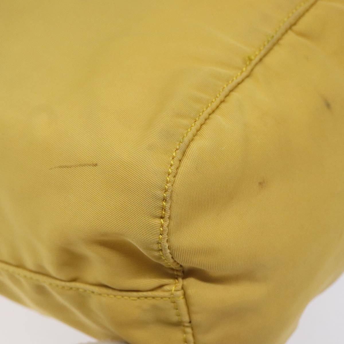 Prada Tessuto Yellow Synthetic Clutch Bag (Pre-Owned)