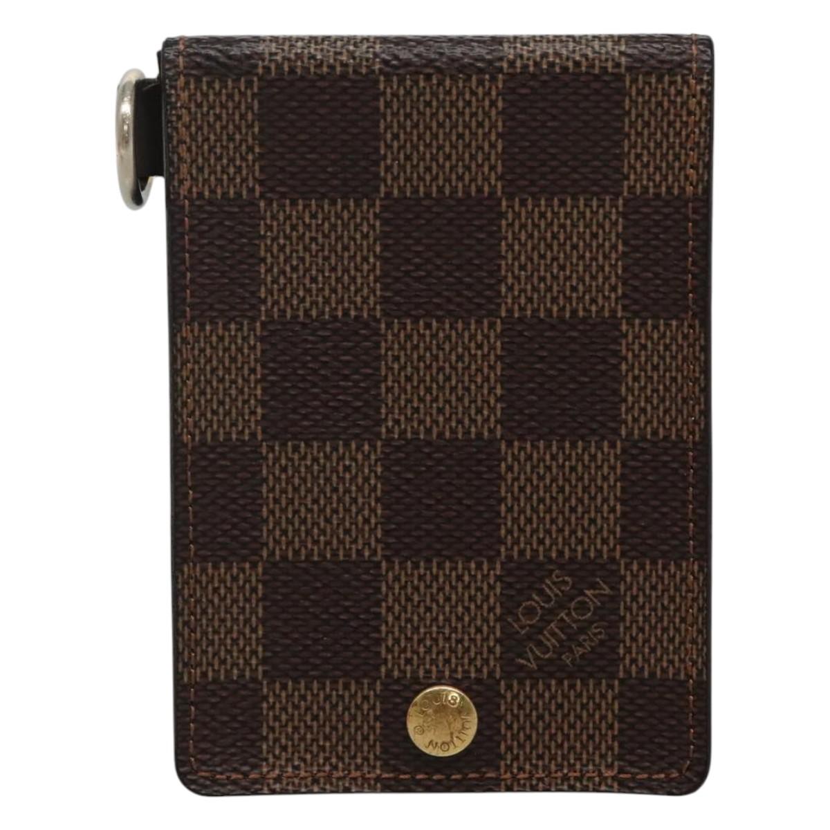 Louis Vuitton Card Case Brown Canvas Wallet (Pre-Owned)