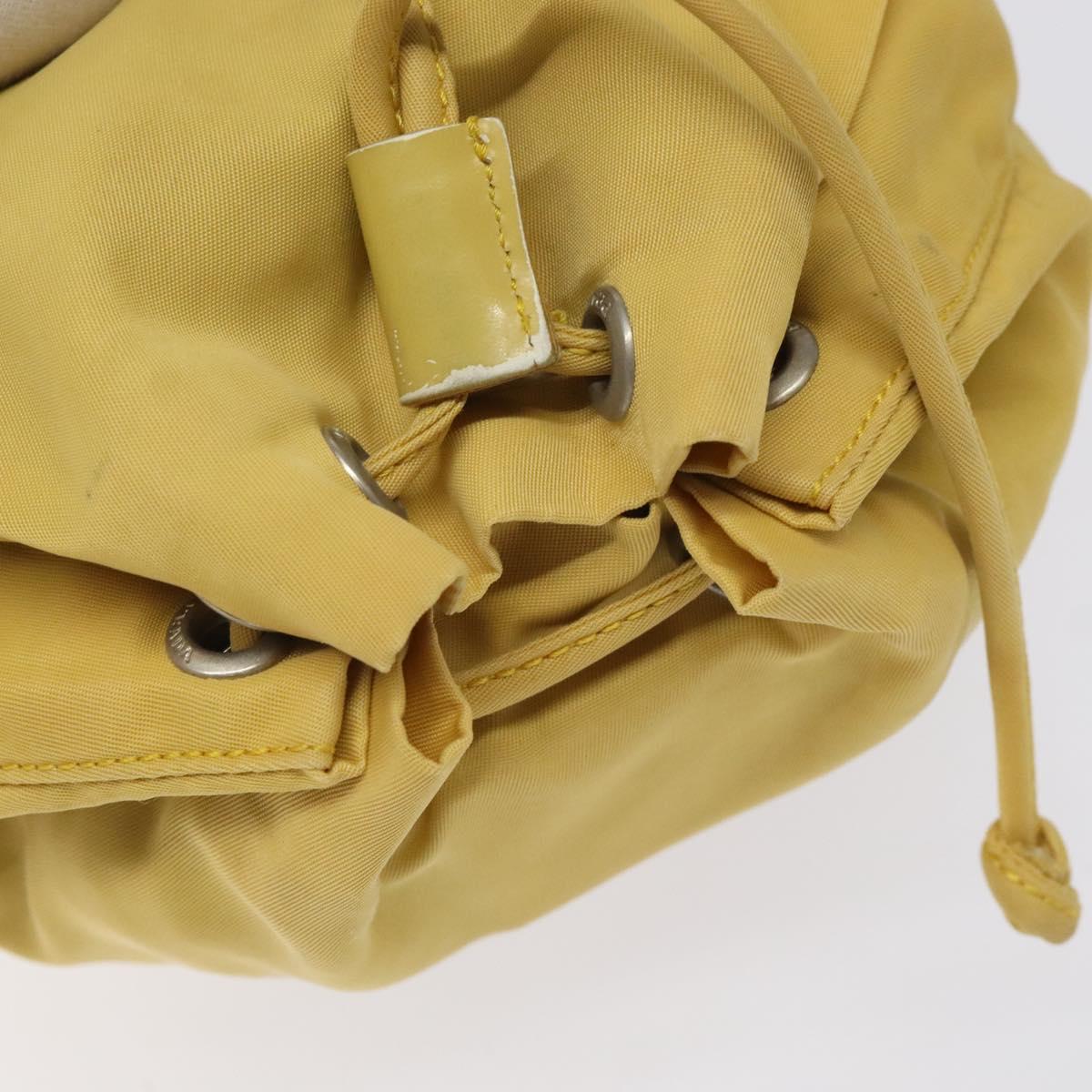 Prada Tessuto Yellow Synthetic Clutch Bag (Pre-Owned)