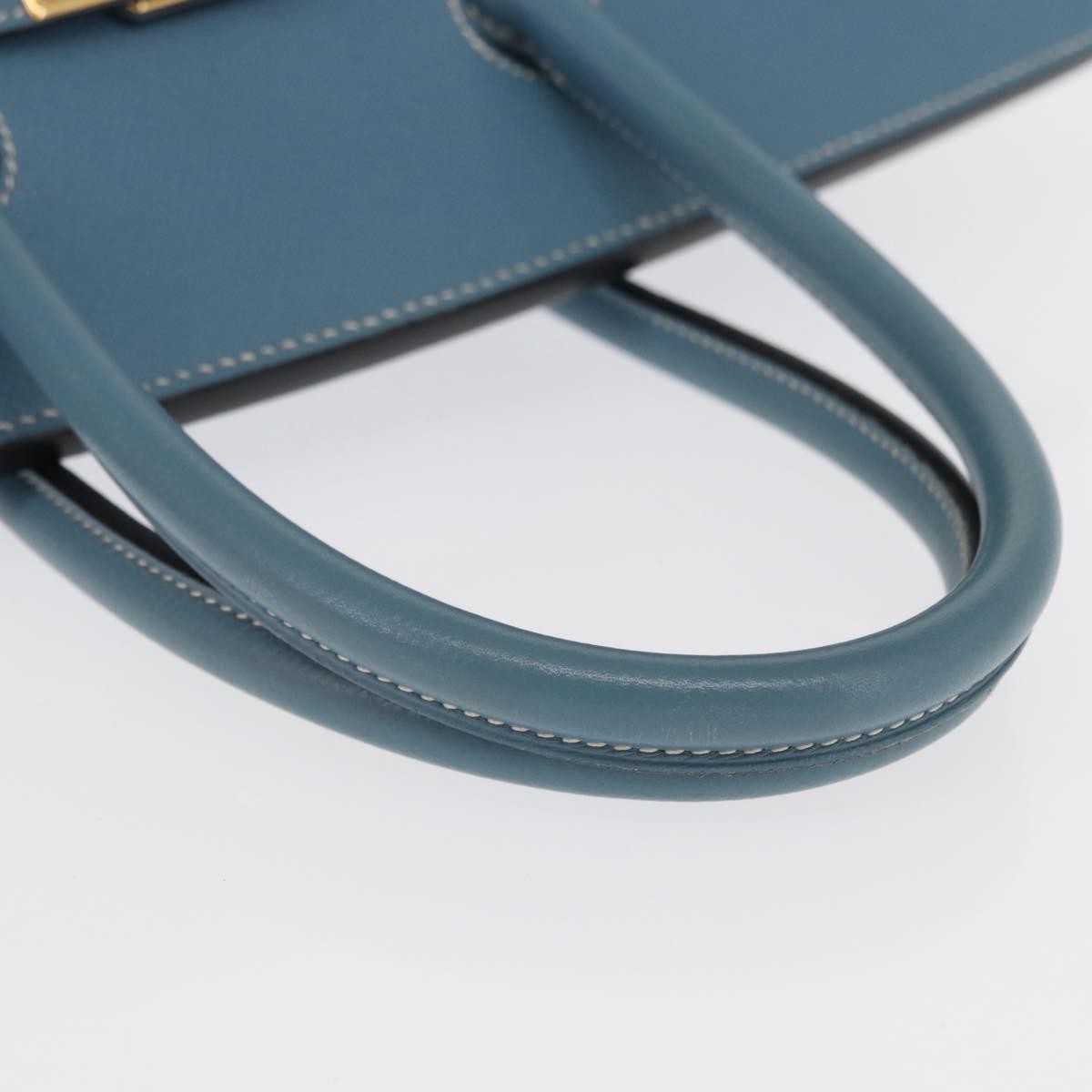 Hermes Birkin Blue Epsom With Gold Hardware Blue Leather Handbag (Pre-Owned)
