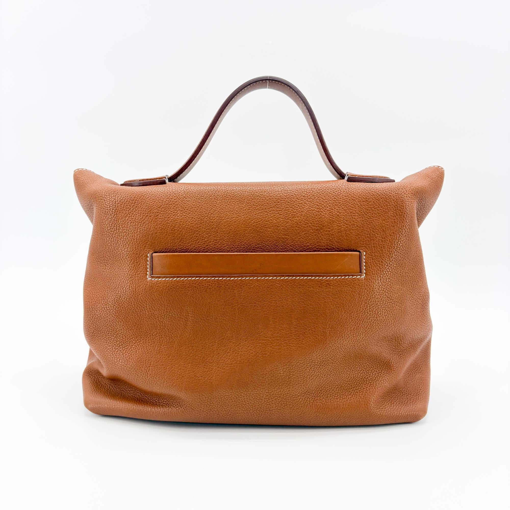 Hermes 24/24 Barenia Faubourg With Swift Brown Leather Handbag (Pre-Owned)