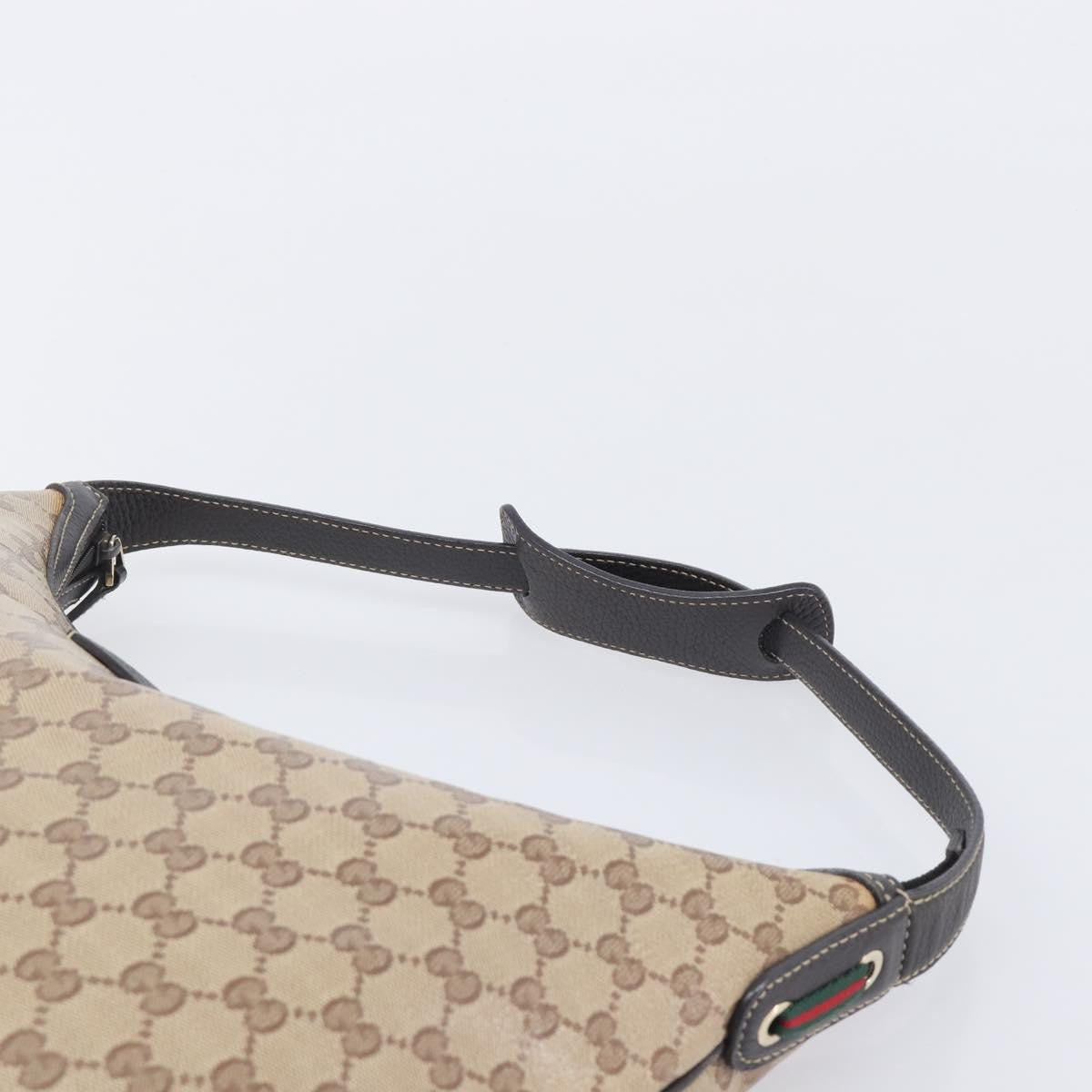 Gucci Nice Hobo Patent Canvas Beige Canvas Shoulder Bag Bag (Pre-Owned)