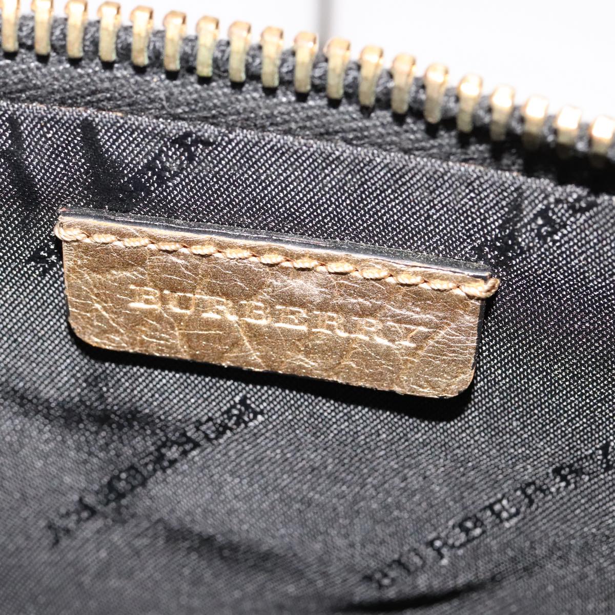 Burberry Gold Leather Shoulder Bag (Pre-Owned)