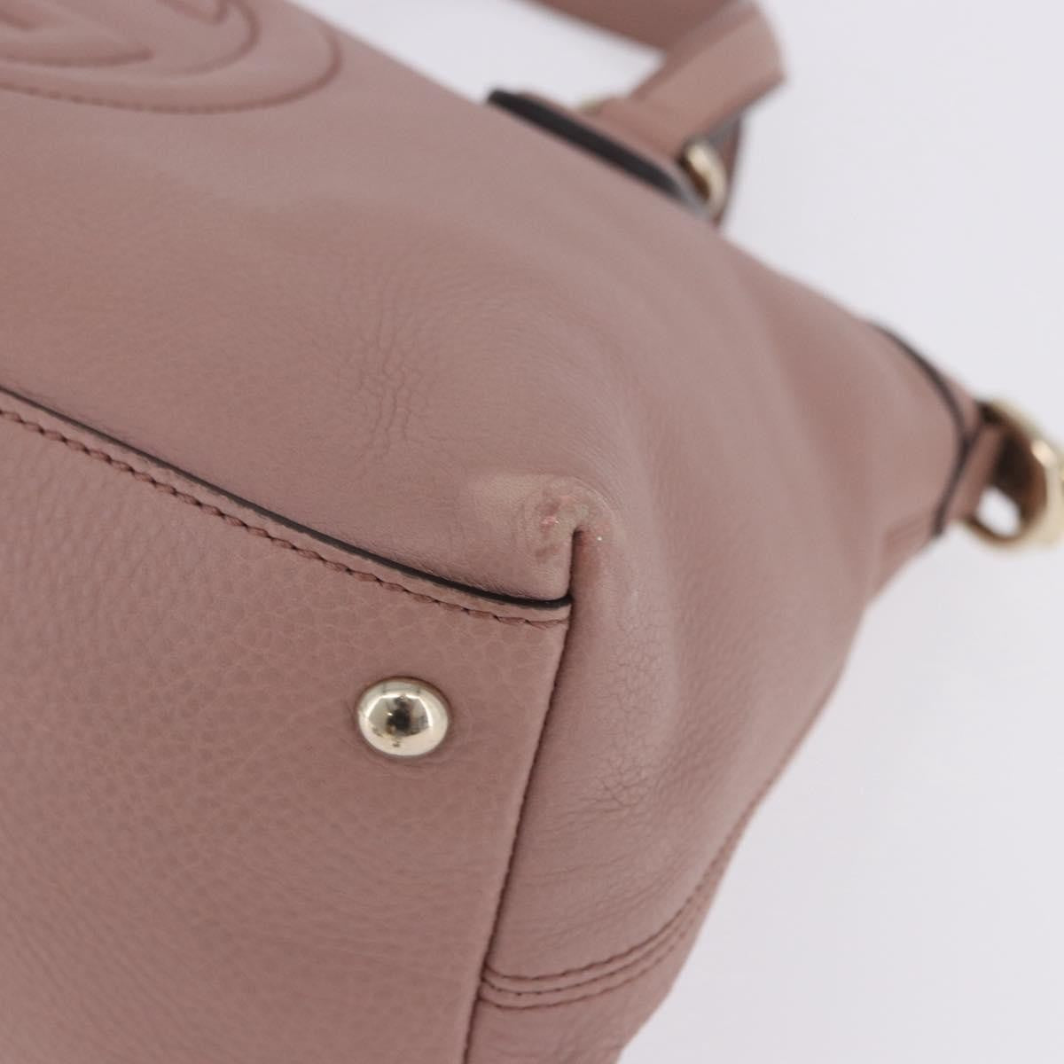 Gucci Soho Working Leather Pink Leather Tote Bag Bag (Pre-Owned)