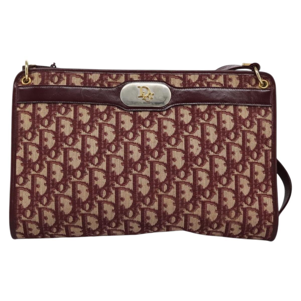 Dior Trotter Red Canvas Shoulder Bag (Pre-Owned)