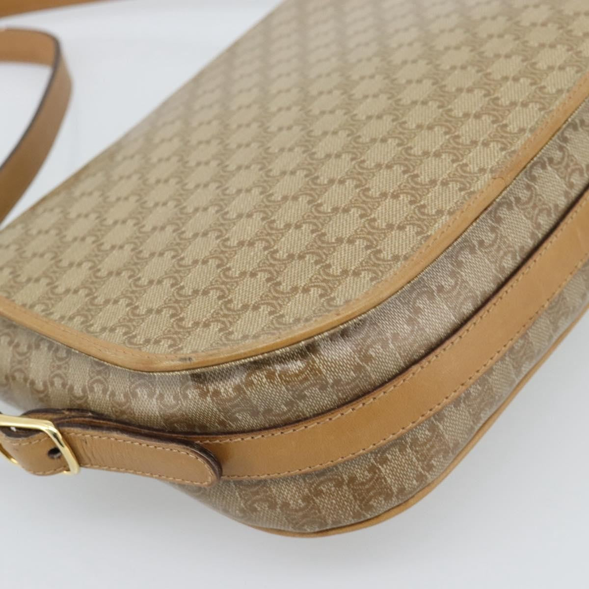 Celine Vintage Macadam Canvas Beige Canvas Shoulder Bag Bag (Pre-Owned)