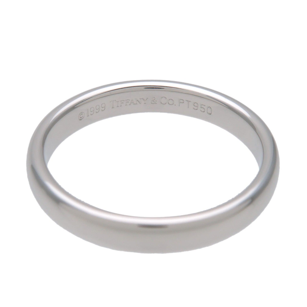 Tiffany & Co. Classic Wedding Band Platinum Silver Platinum Ring Jewelry (Pre-Owned)