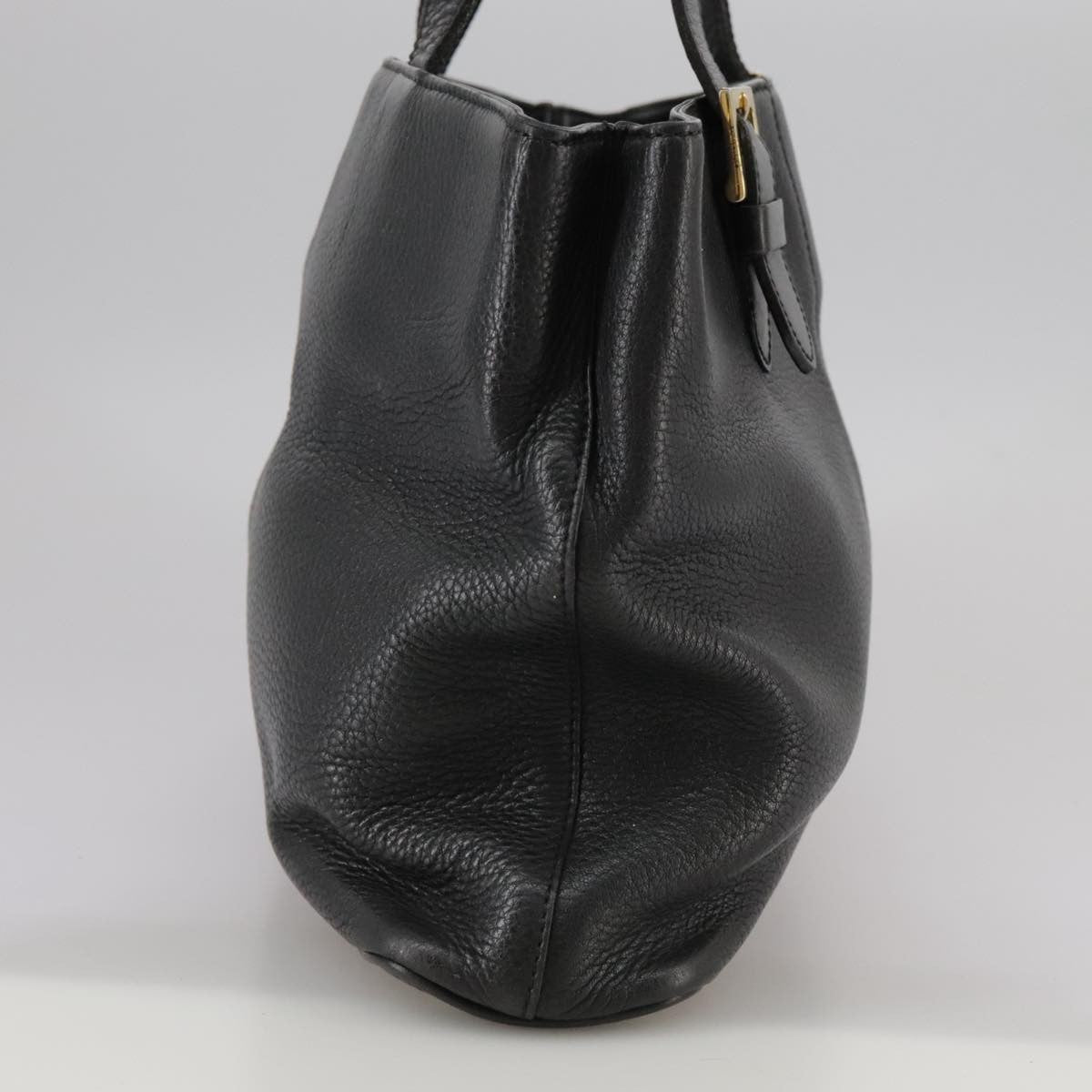 Burberry Handbag Leather Black Leather Handbag (Pre-Owned)
