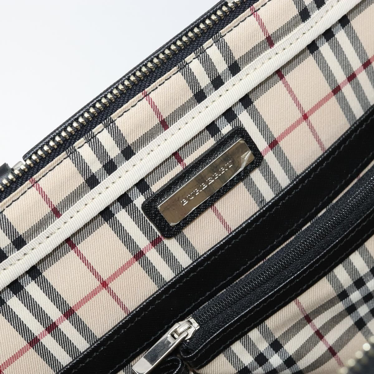 Burberry Vintage Leather Black Leather Briefcase Bag (Pre-Owned)