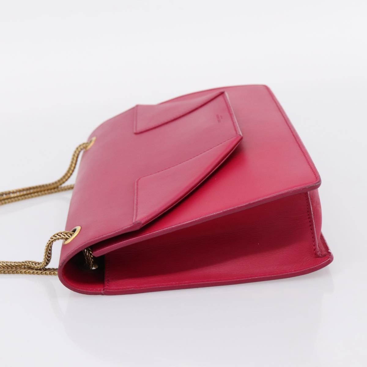 Saint Laurent Vintage Shoulder Bag Leather Pink Leather Shoulder Bag Bag (Pre-Owned)