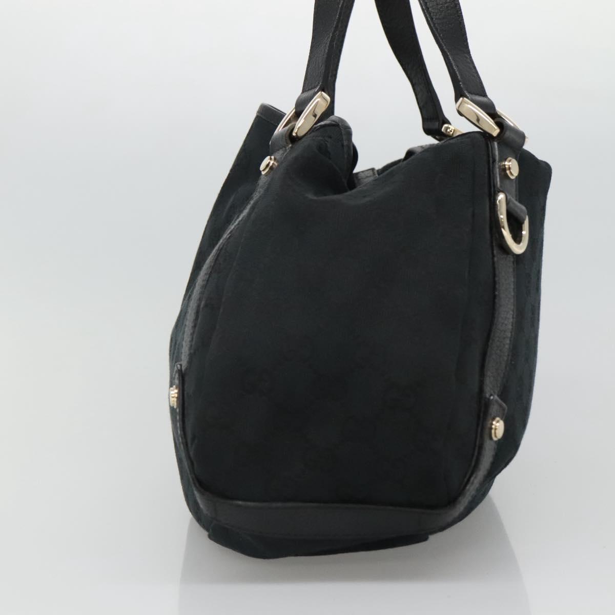 Gucci Abbey Black Canvas Tote Bag (Pre-Owned)