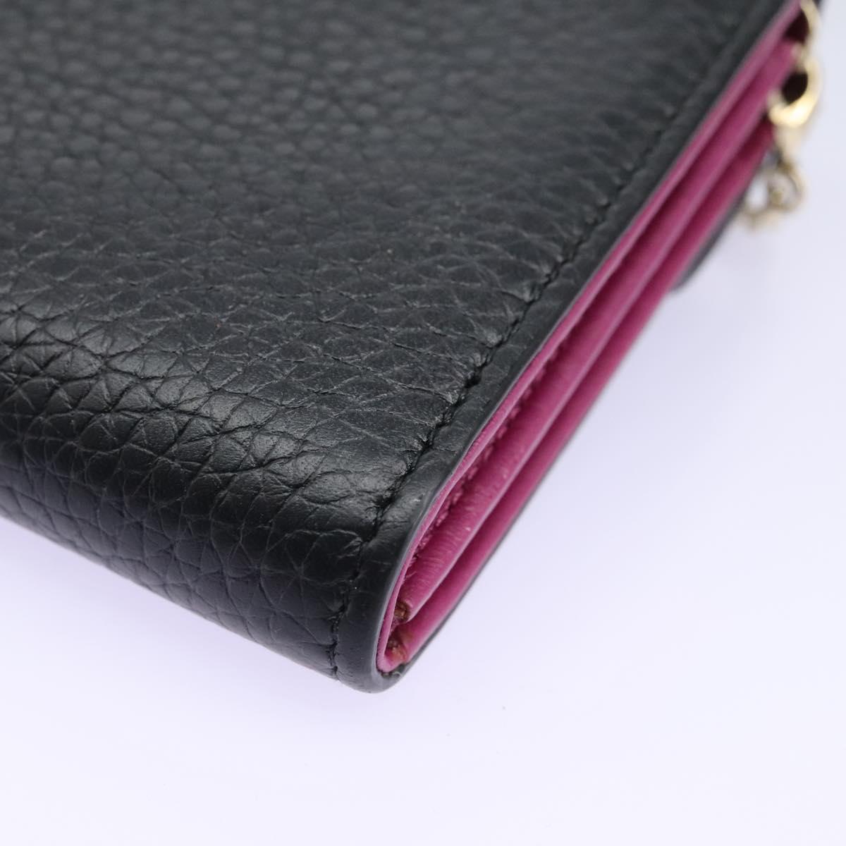 Dior Diorissimo Black Leather Wallet (Pre-Owned)