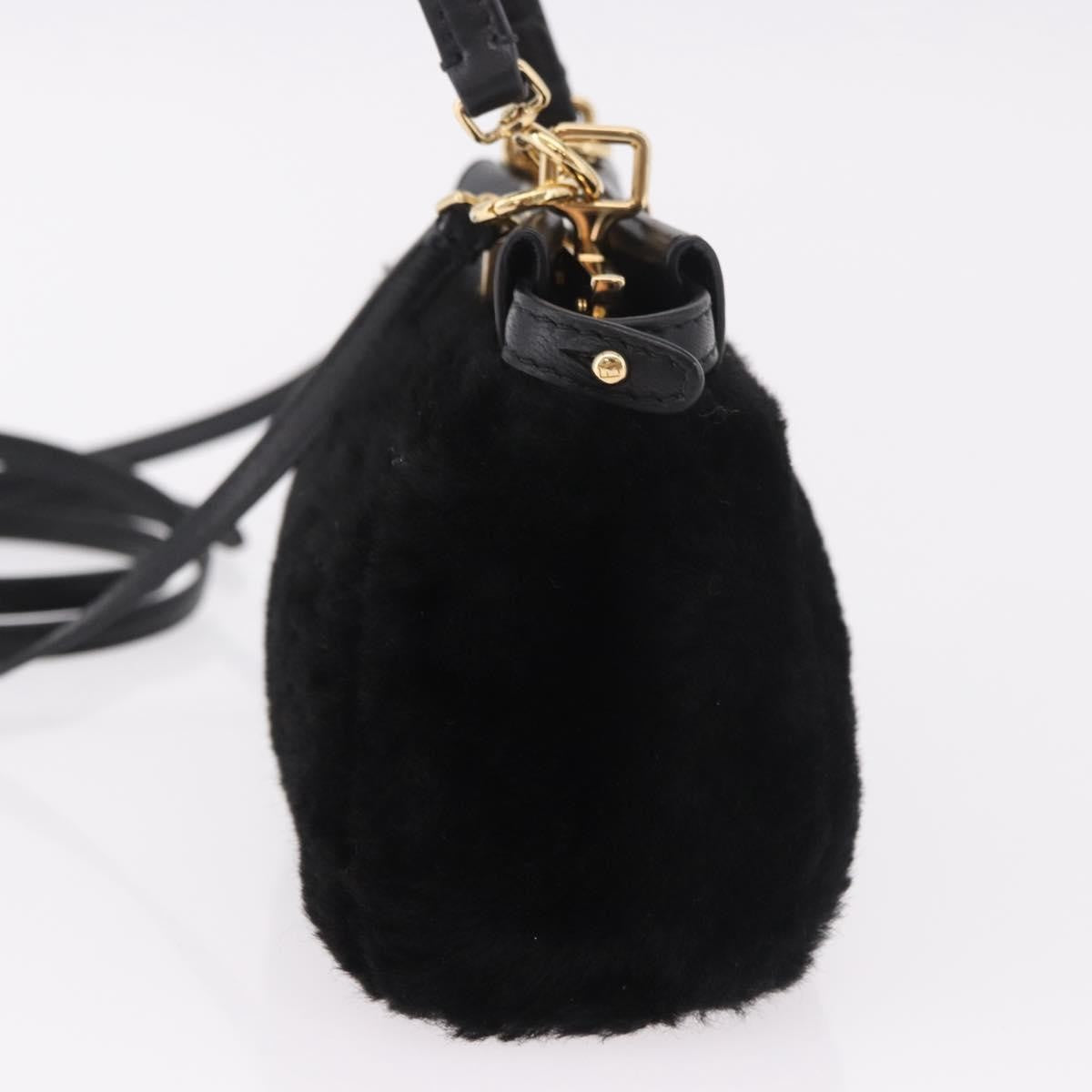 Fendi Peekaboo Fur Black Fur Handbag (Pre-Owned)