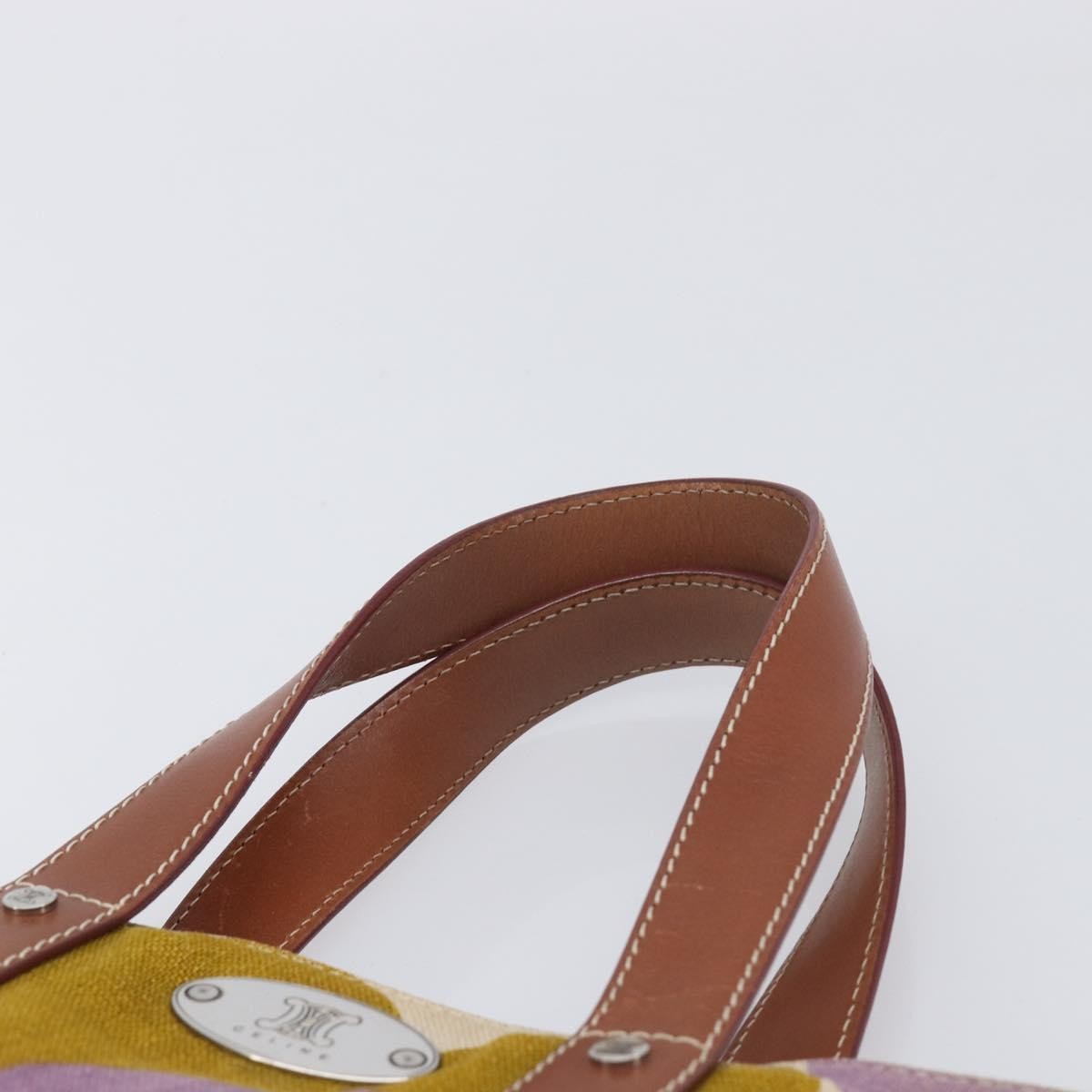 Celine Handbag Canvas Brown Canvas Handbag (Pre-Owned)