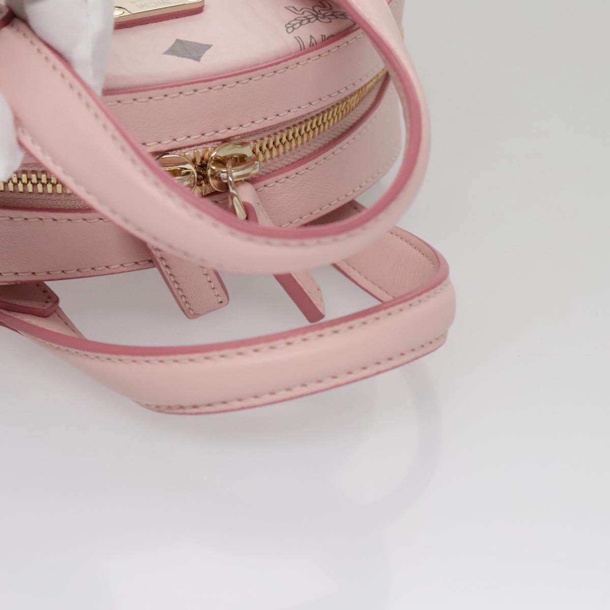MCM Visetos Pink Canvas Handbag (Pre-Owned)